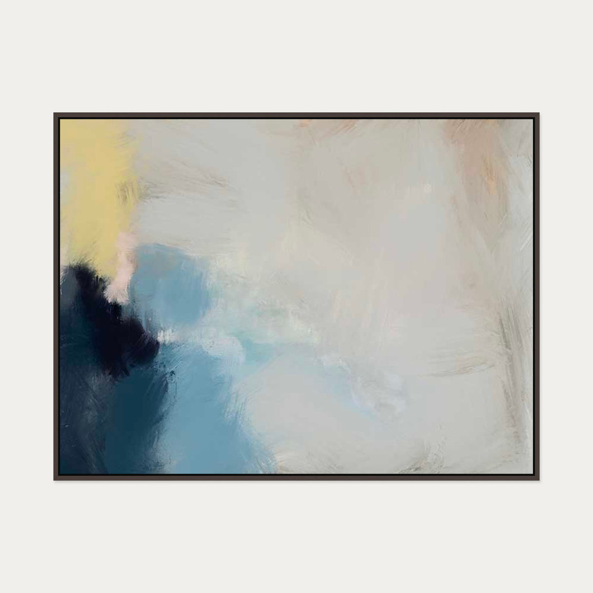 Brushed Haze Canvas Art — 90 x 120 cm — Brown Frame