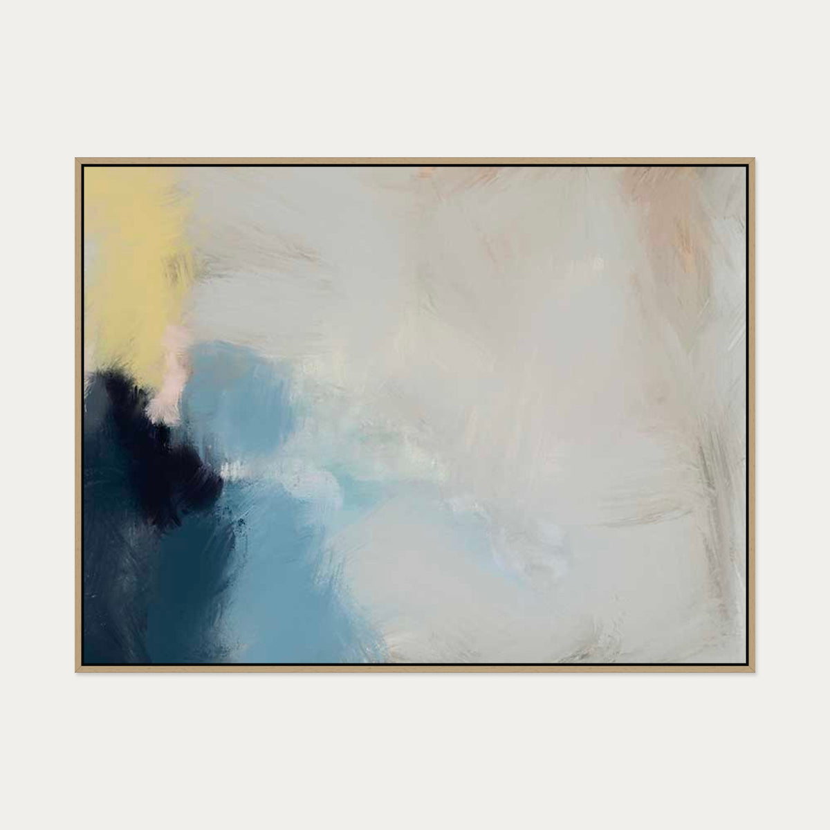 Brushed Haze Canvas Art — 90 x 120 cm — Oak Frame