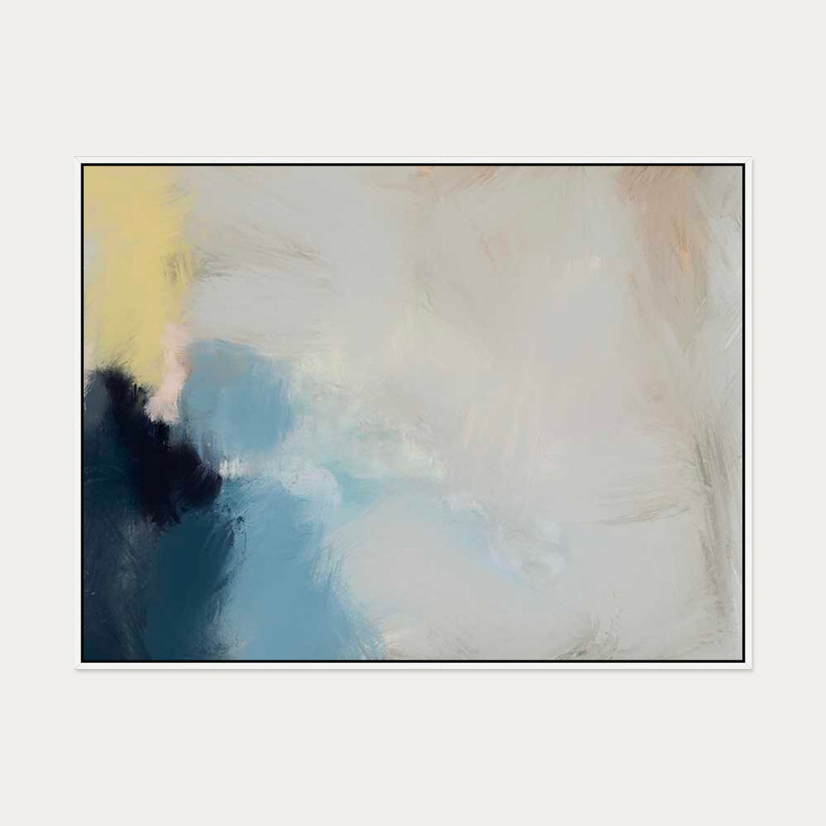 Brushed Haze Canvas Art — 90 x 120 cm — White Frame