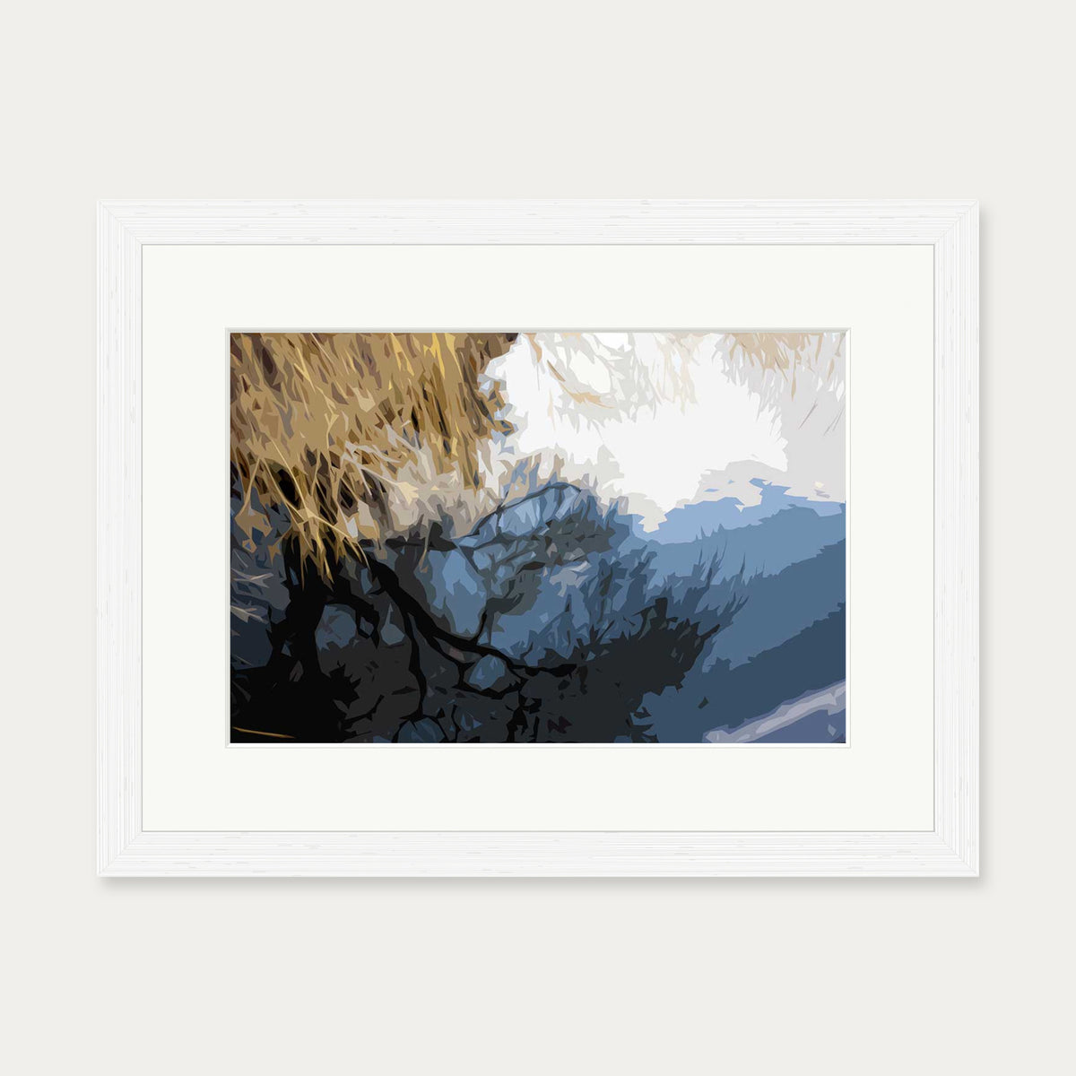 Brushed Landscape, Camden Art Print — 30 x 40 cm — White Frame