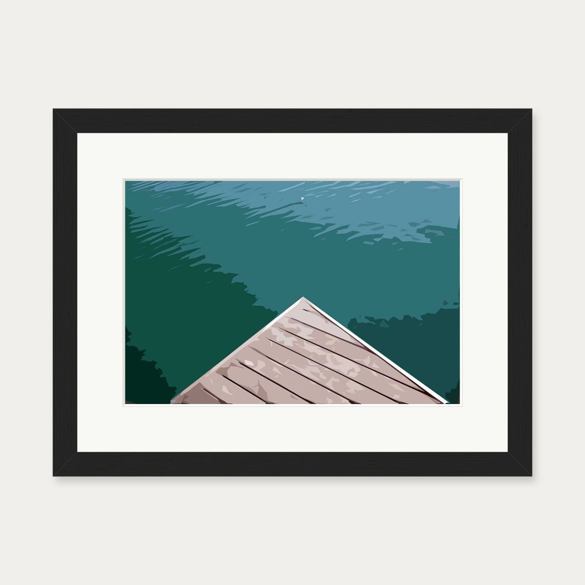 Brushed Marina 2 Art Print — 30 x 40 cm — Black Frame
