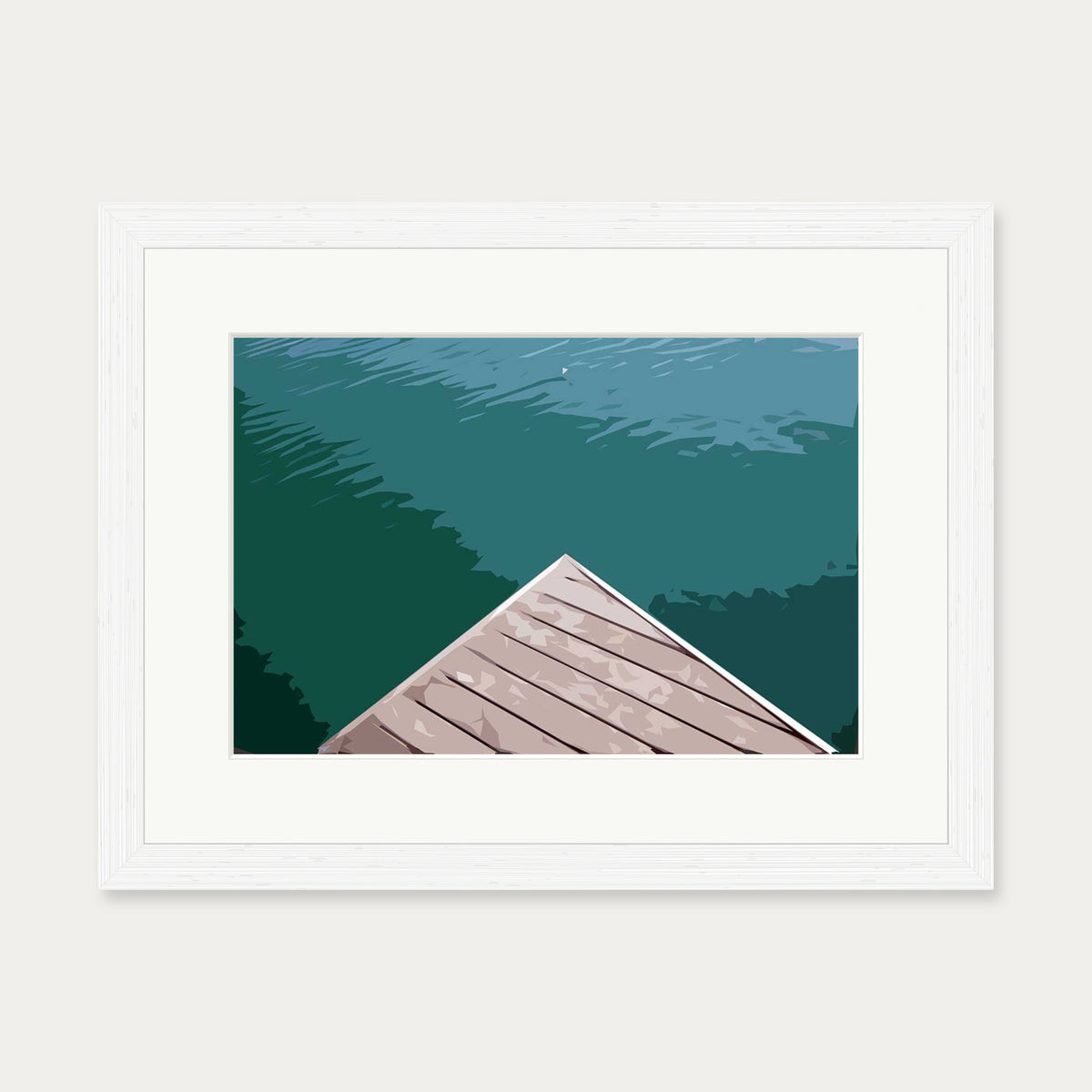 Brushed Marina 2 Art Print — 30 x 40 cm — White Frame