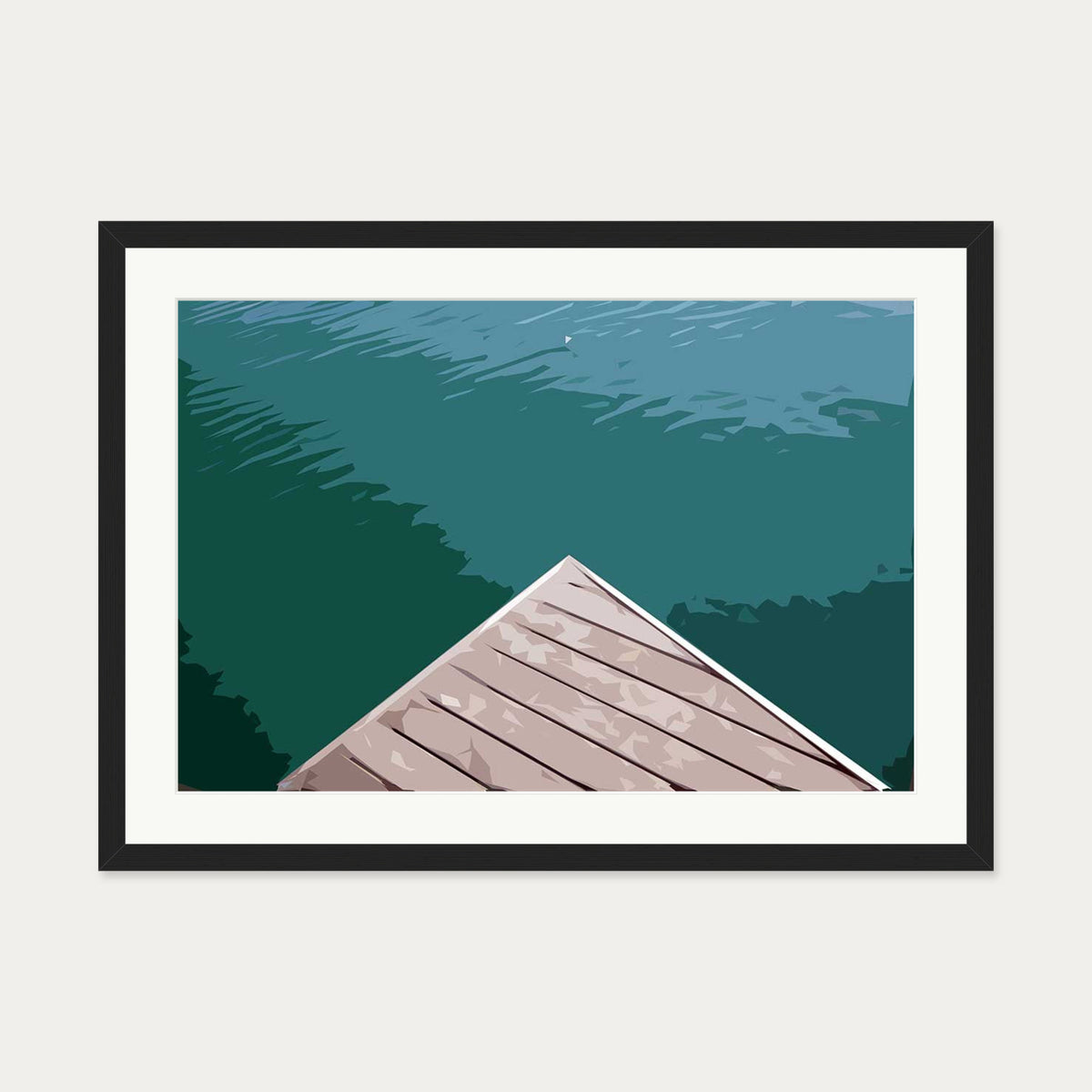 Brushed Marina 2 Art Print — 50 x 70 cm — Black Frame