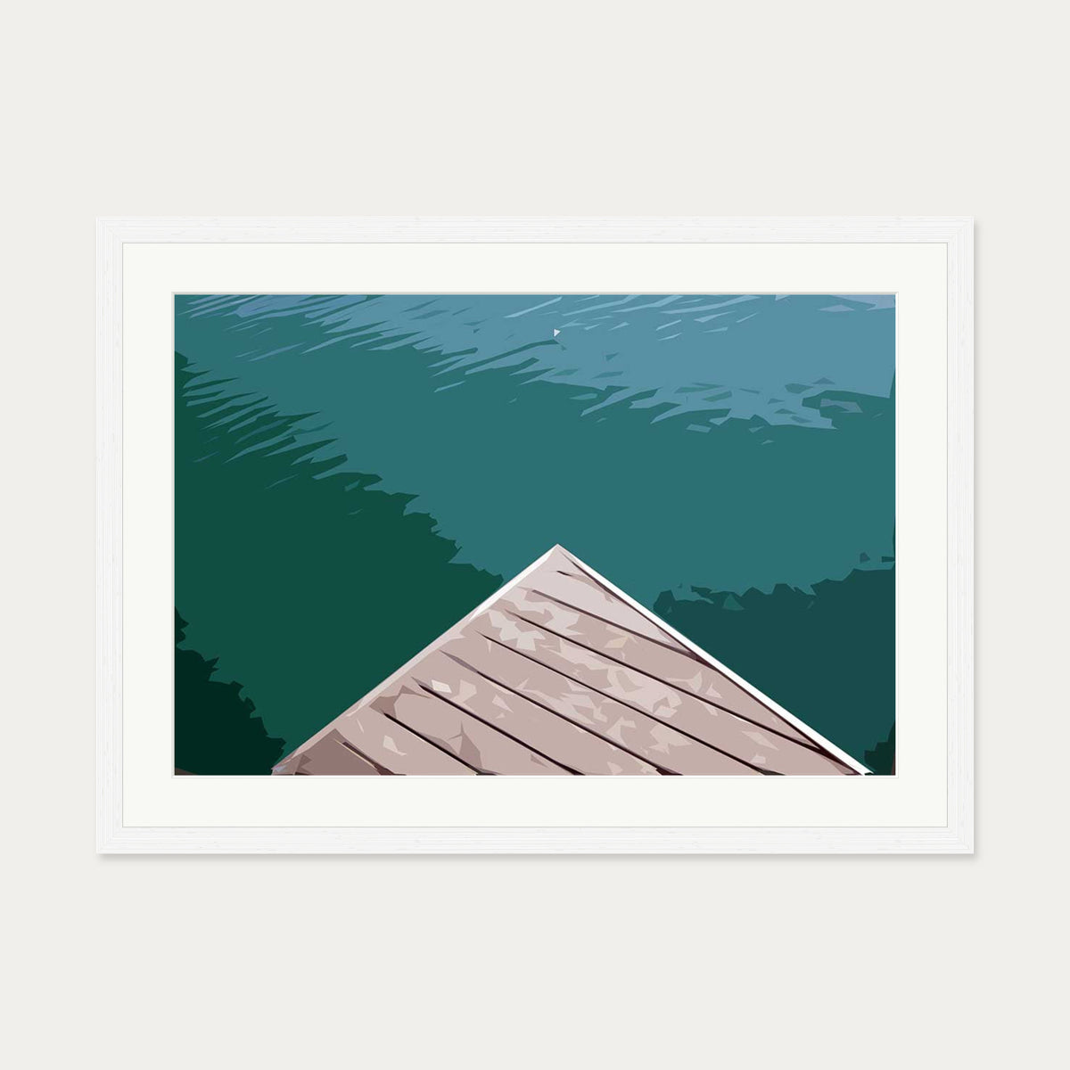 Brushed Marina 2 Art Print — 50 x 70 cm — White Frame