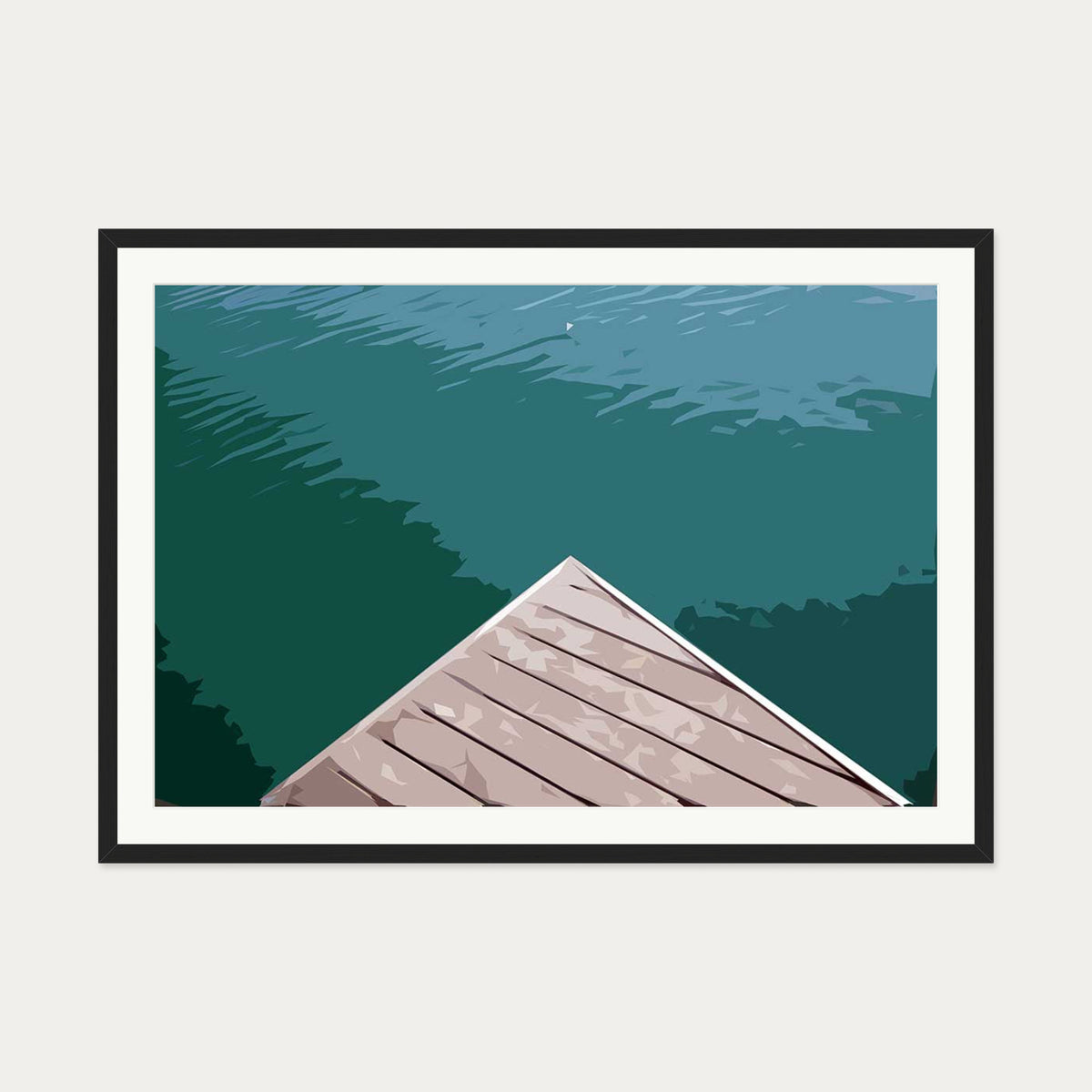 Brushed Marina 2 Art Print — 70 x 100 cm — Black Frame