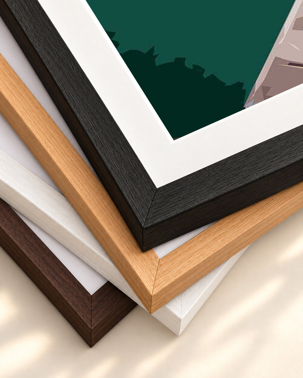 Brushed Marina 2 Art Print — framed print corner with 5 cm mount and bevel