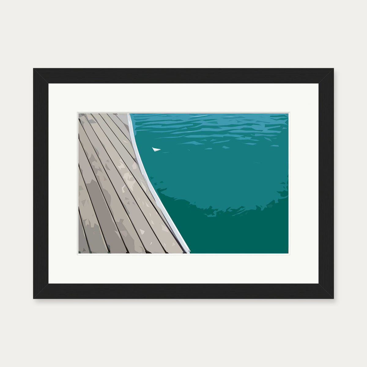 Brushed Marina Art Print — 30 x 40 cm — Black Frame