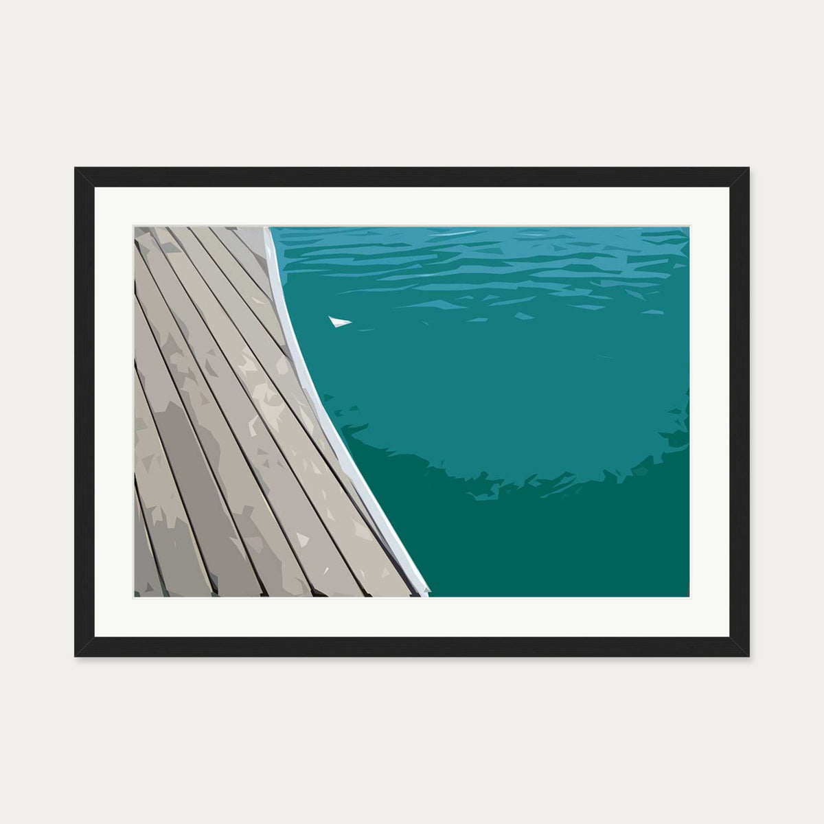 Brushed Marina Art Print — 50 x 70 cm — Black Frame