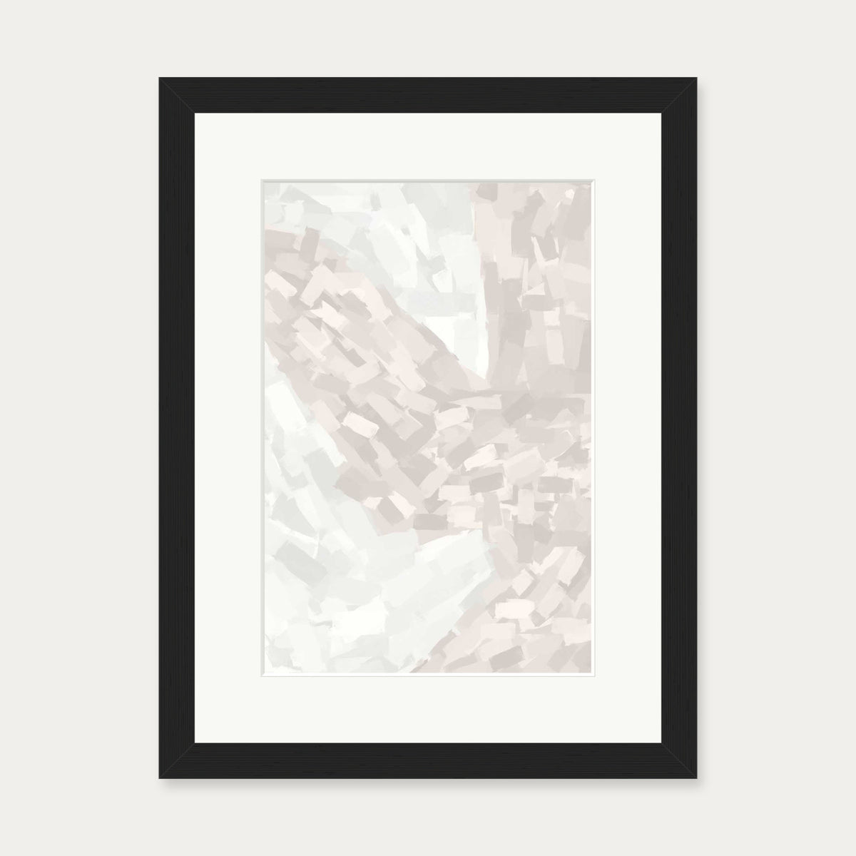 Brushed Neutral Art Print — 30 x 40 cm — Black Frame