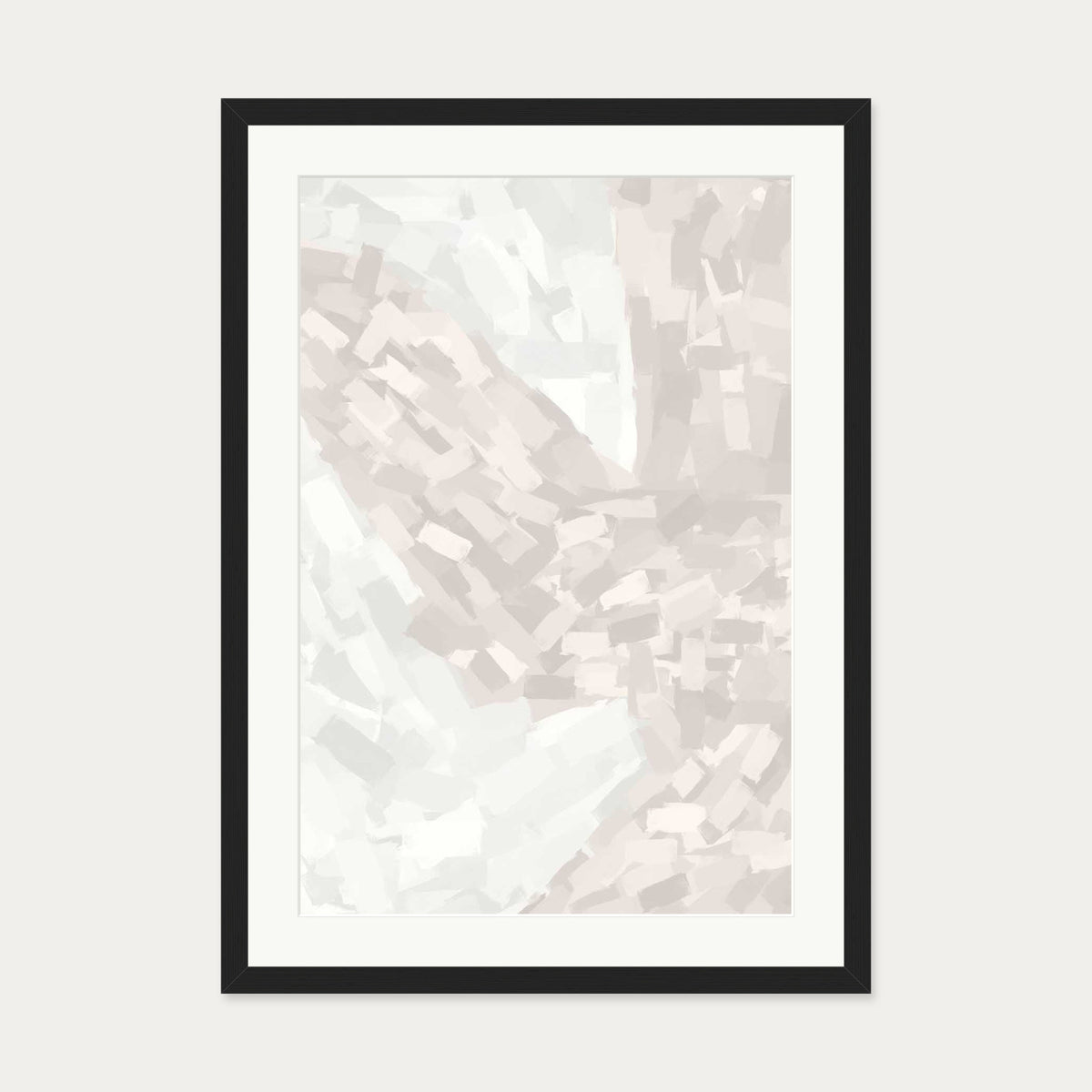 Brushed Neutral Art Print — 50 x 70 cm — Black Frame