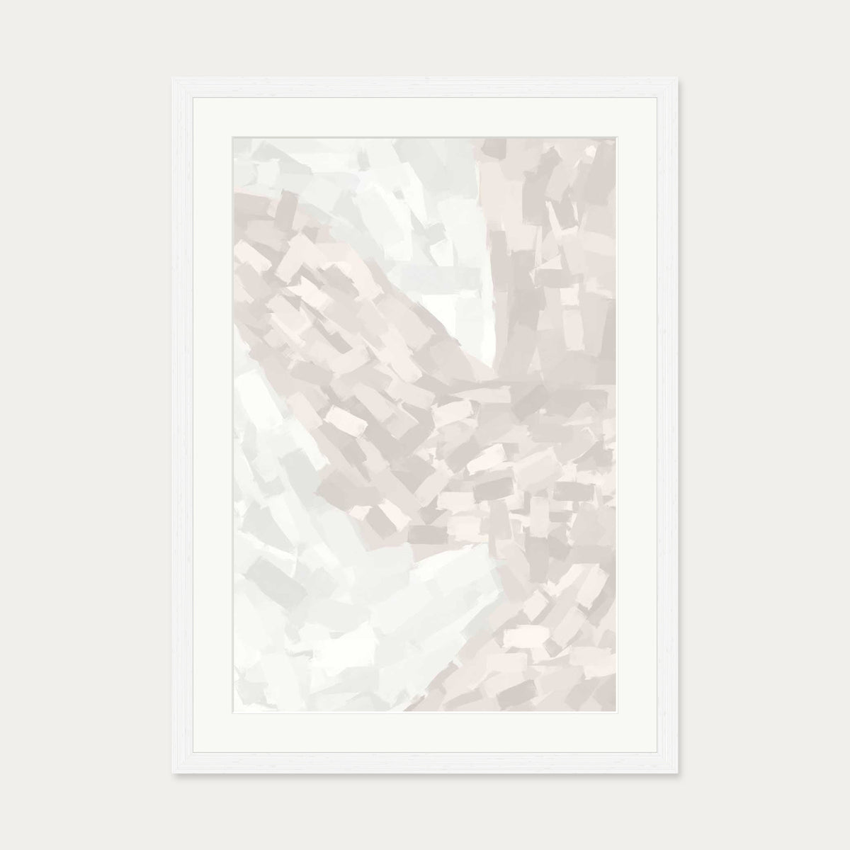 Brushed Neutral Art Print — 50 x 70 cm — White Frame