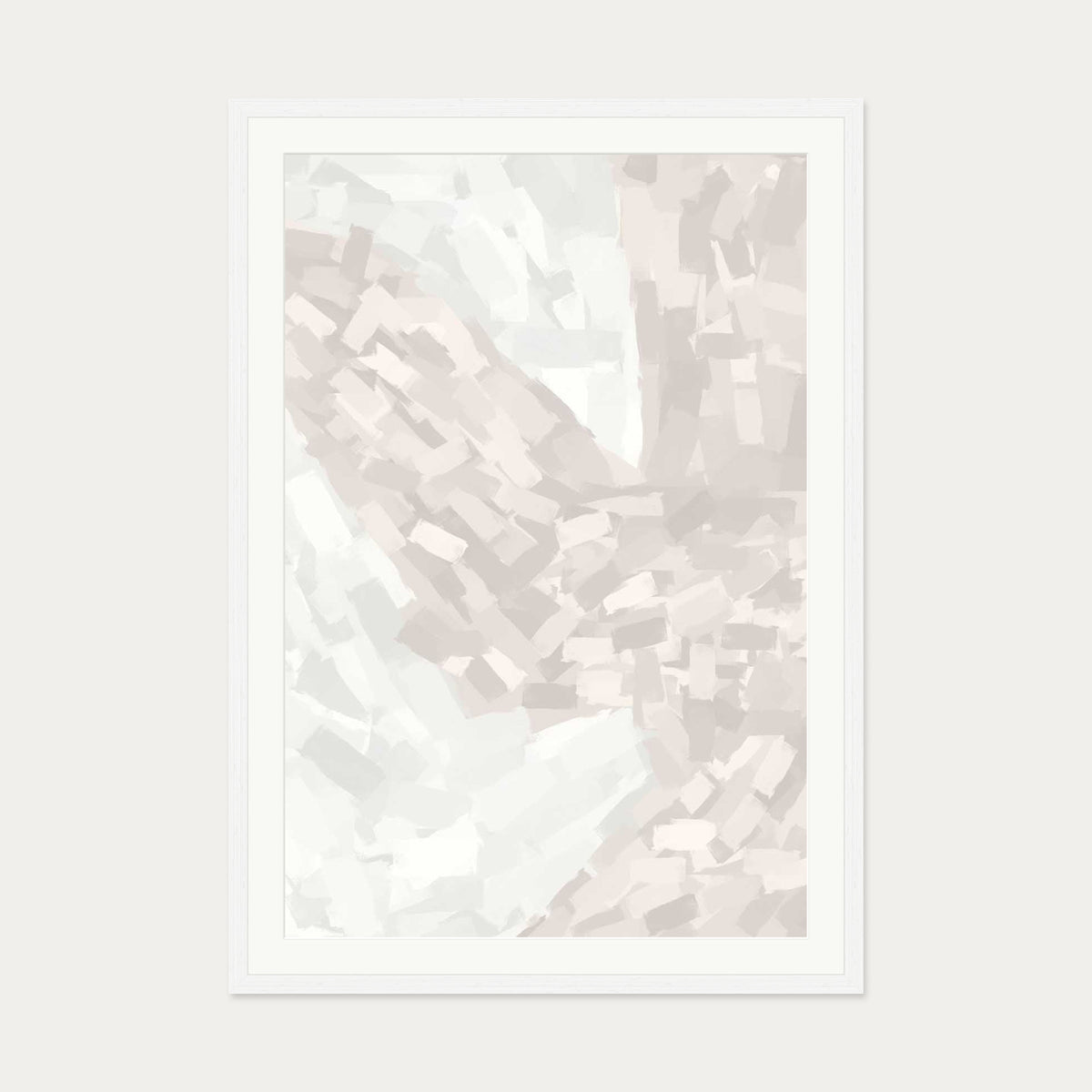 Brushed Neutral Art Print — 70 x 100 cm — White Frame