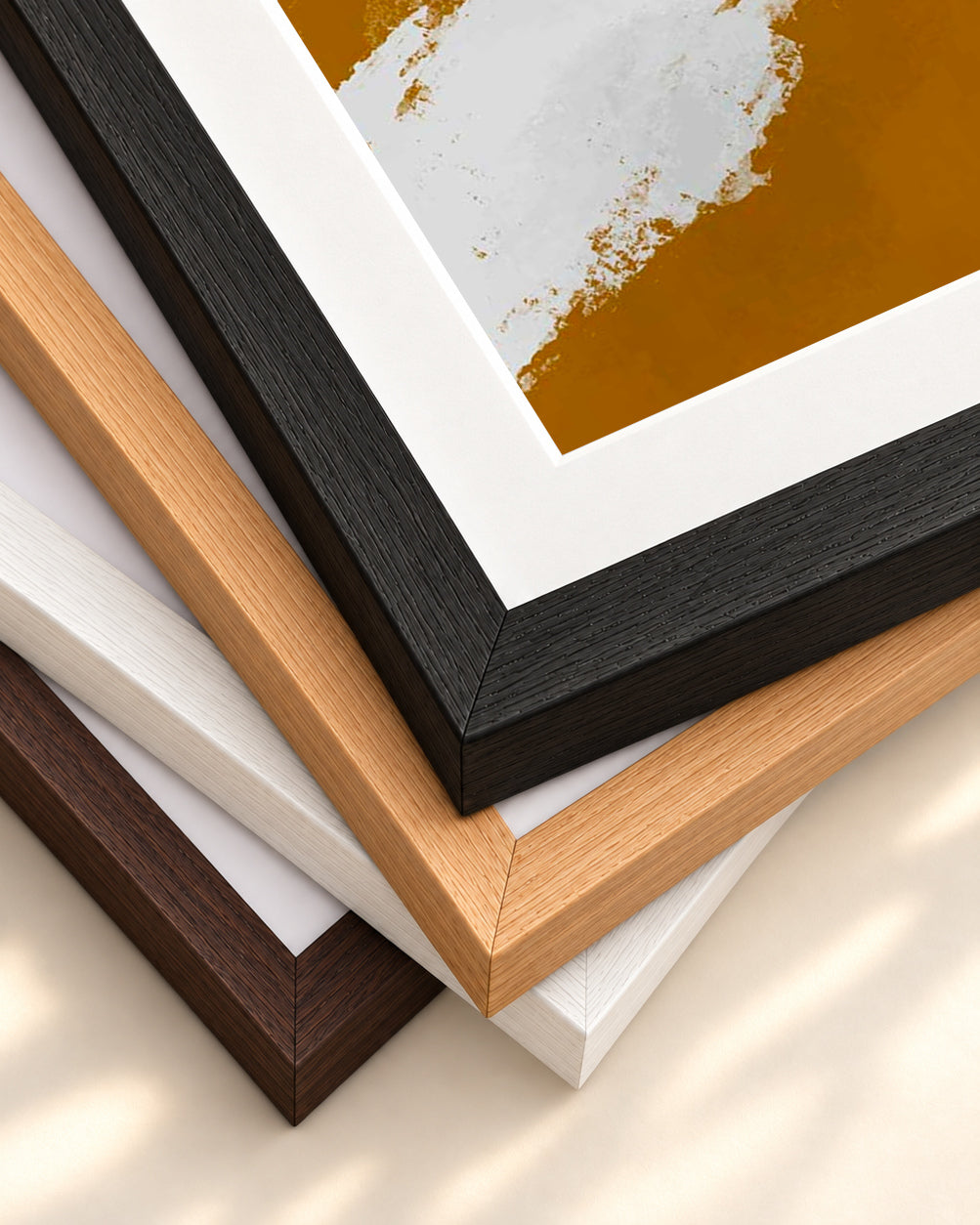 Burnt Orange II Art Print — framed print corner with 5 cm mount and bevel