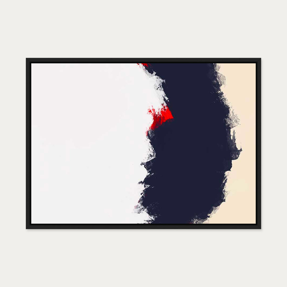 Burnt Sands Canvas Art — 50 x 70 cm — Black Frame