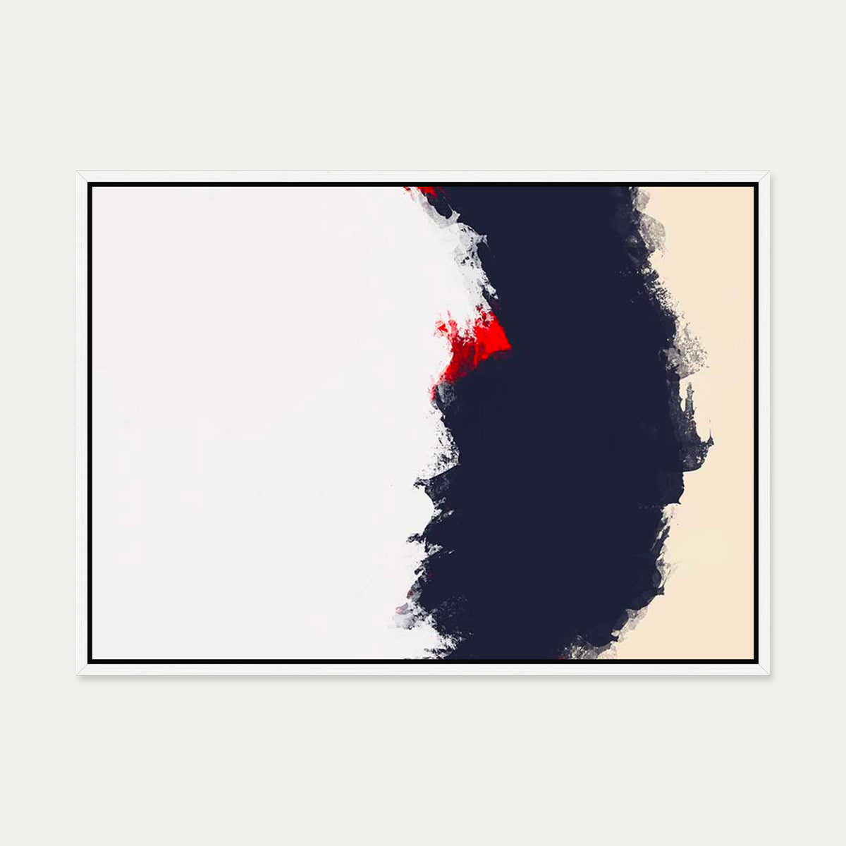 Burnt Sands Canvas Art — 50 x 70 cm — White Frame