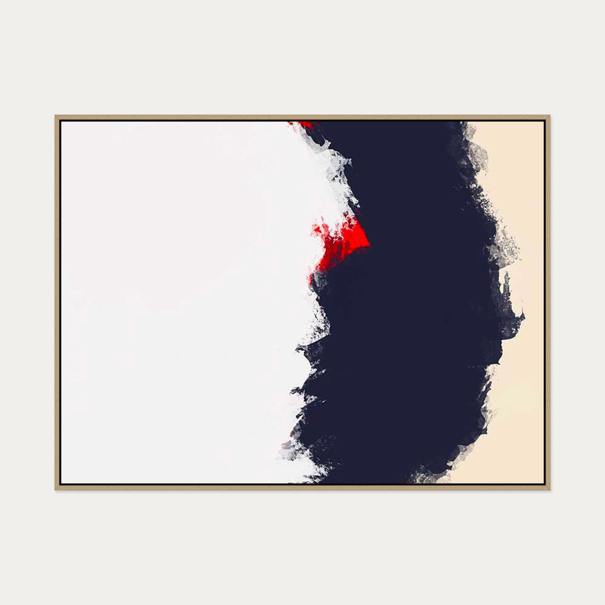 Burnt Sands Canvas Art — 90 x 120 cm — Oak Frame