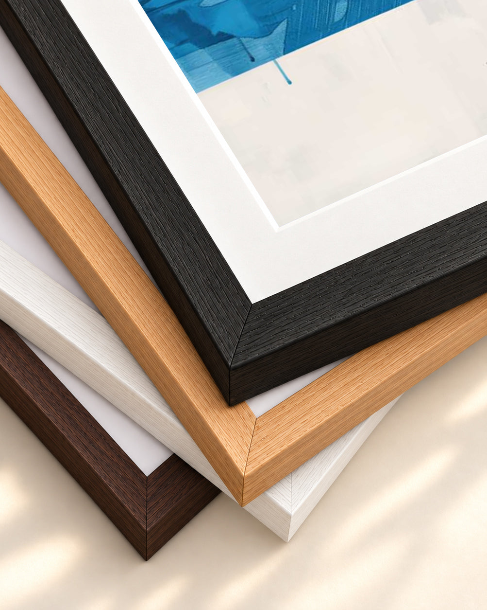 By The Pool Art Print — framed print corner with 5 cm mount and bevel