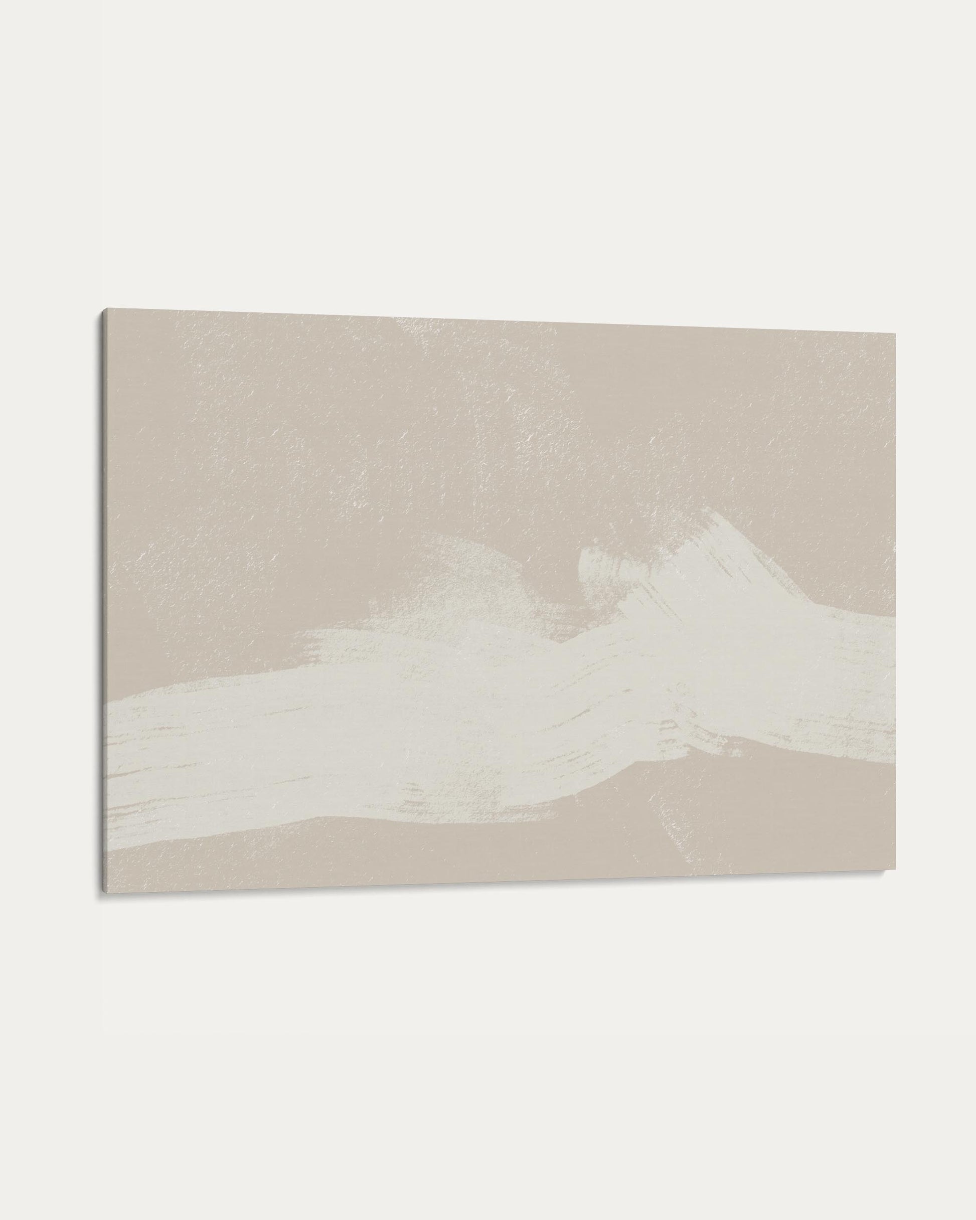 Abstract art piece with wavy lines on a beige background