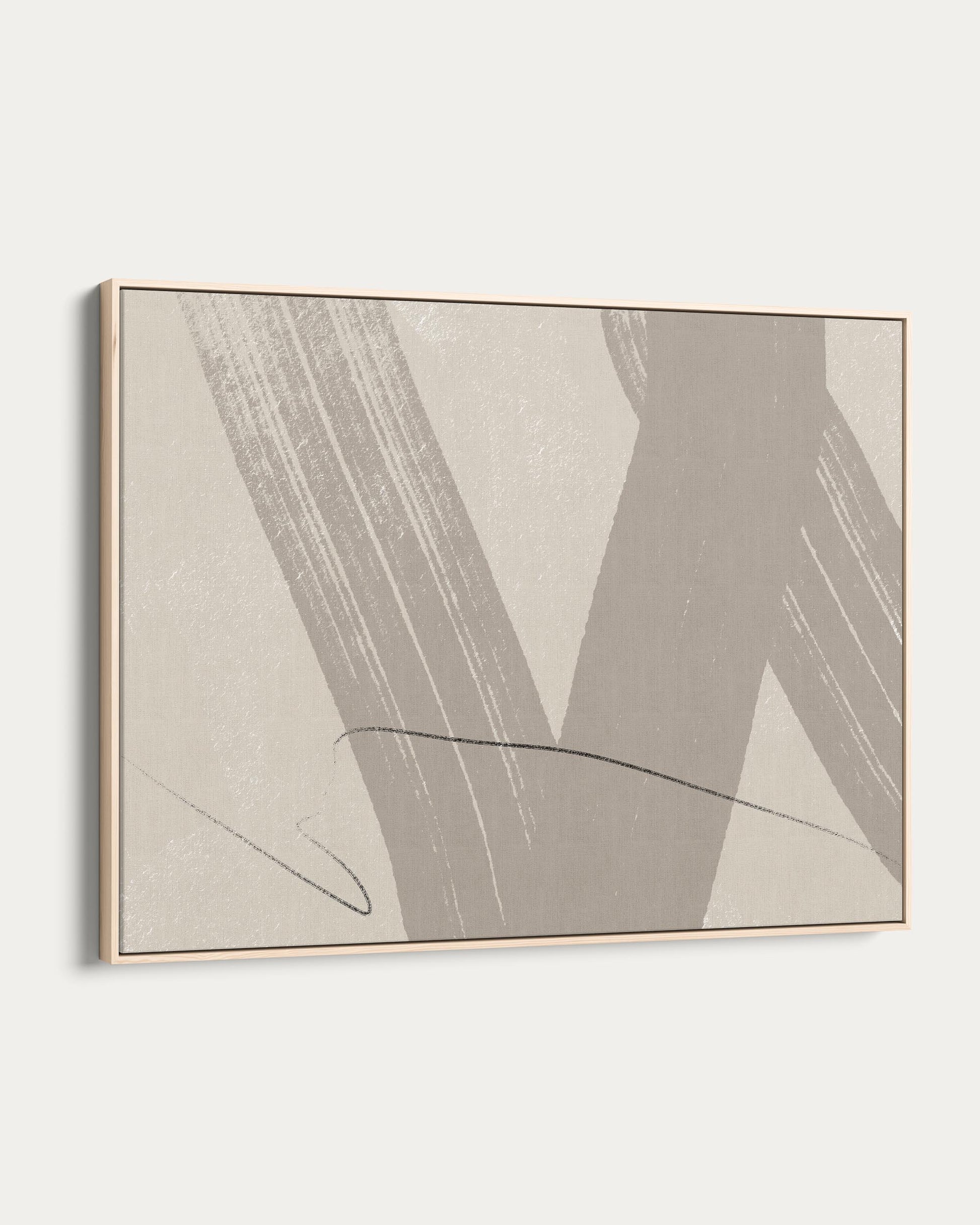 Abstract art piece with geometric shapes on a plain background