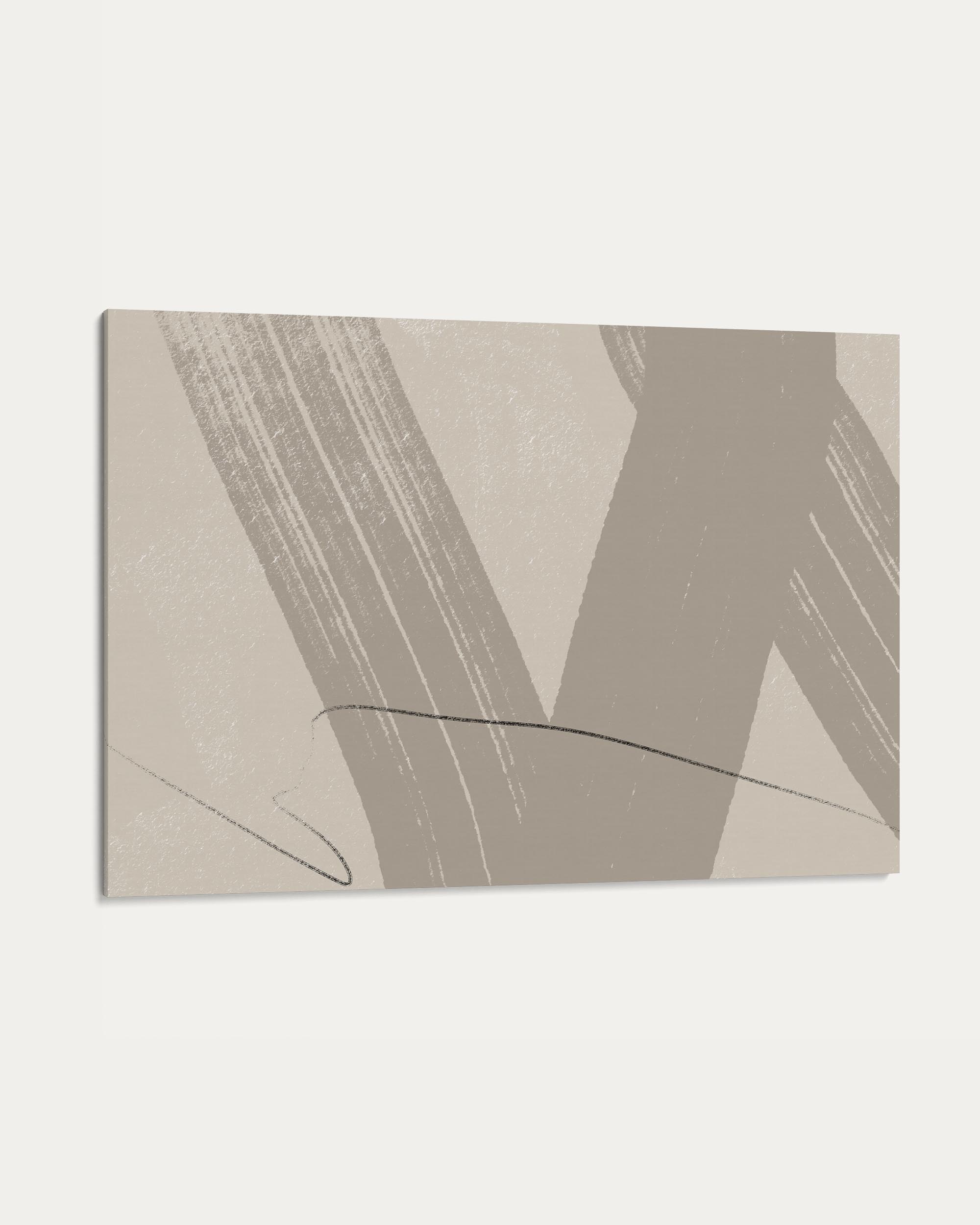 Abstract design with geometric shapes on a beige background