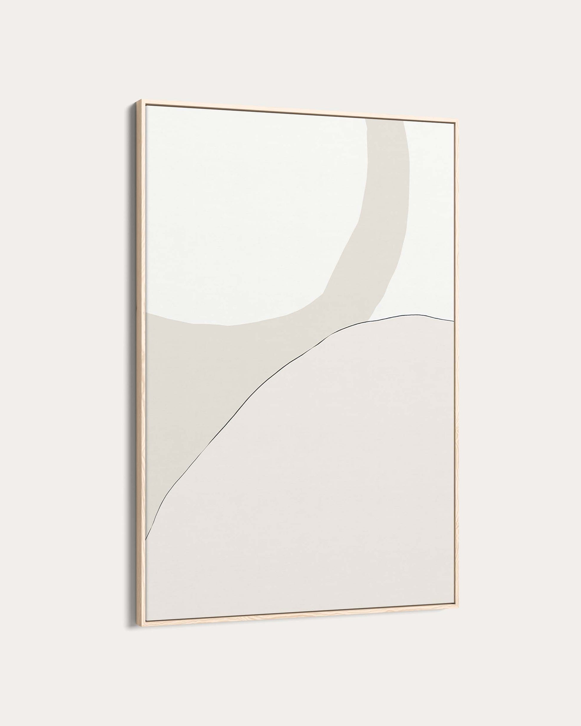 Framed abstract art piece on a white background