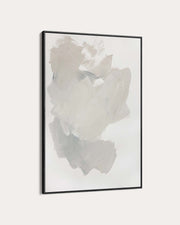 Framed abstract art piece on a white background