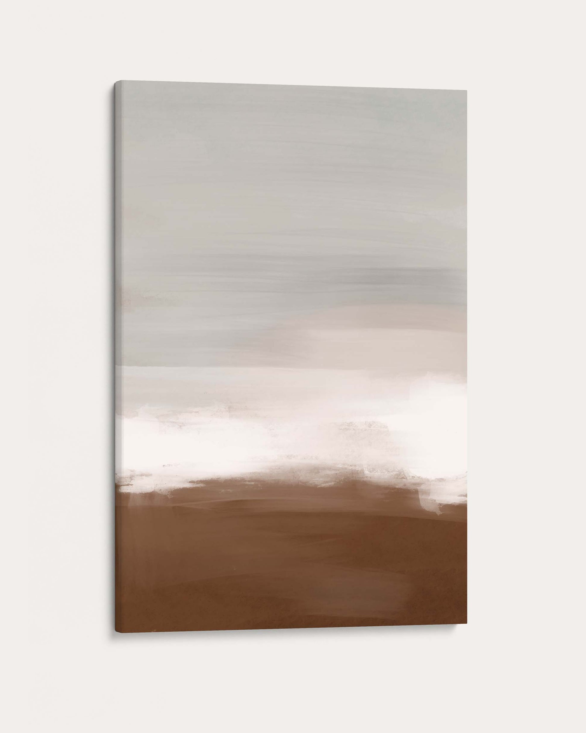 Abstract art piece with gradient colors on a white background