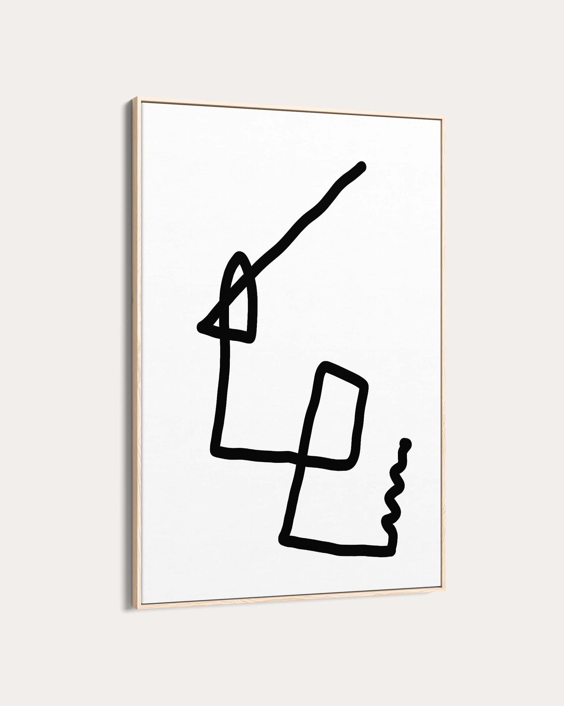 Abstract black line art on a white background