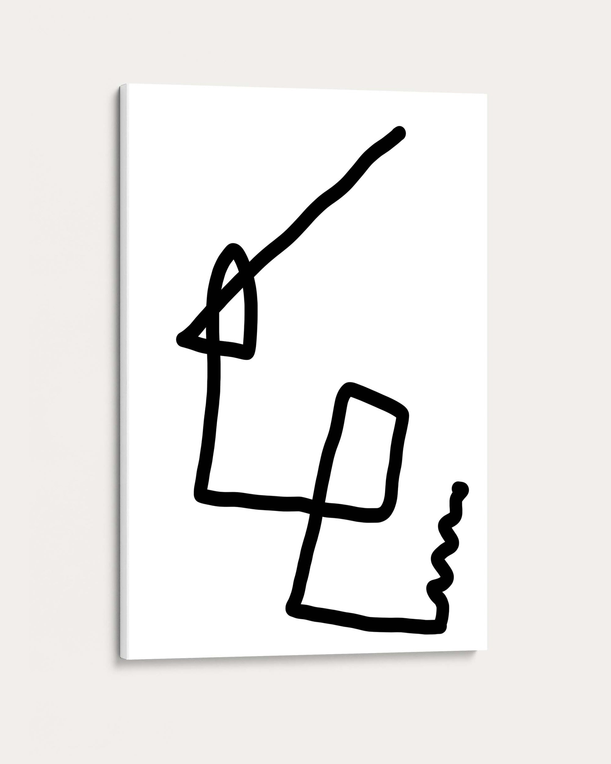 Abstract black line art on a white background