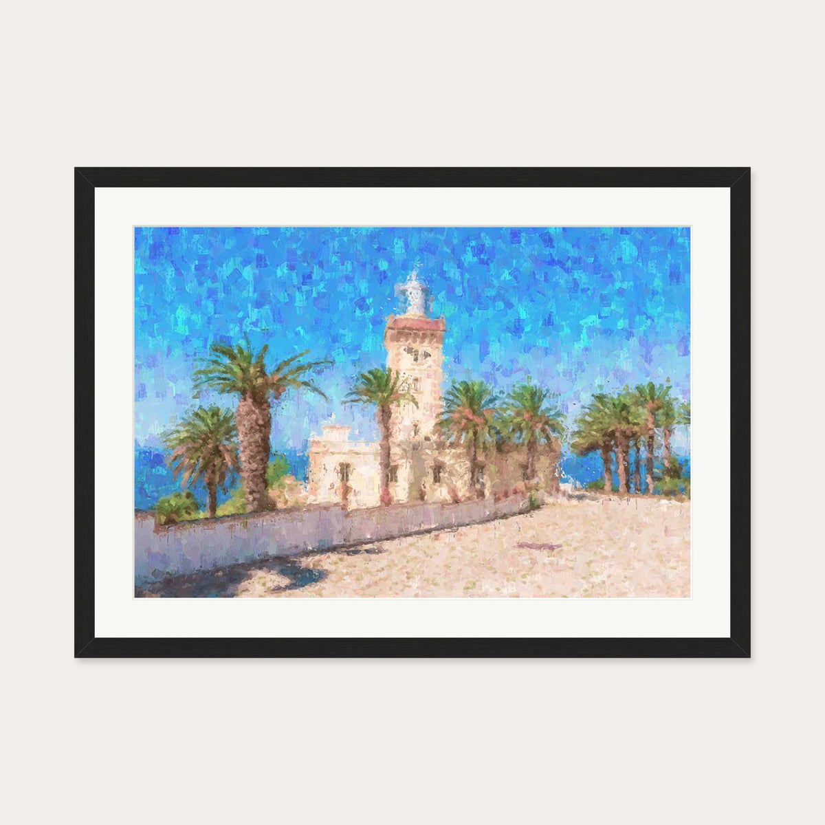 Cape Spartel Morocco Art Print — 50 x 70 cm — Black Frame