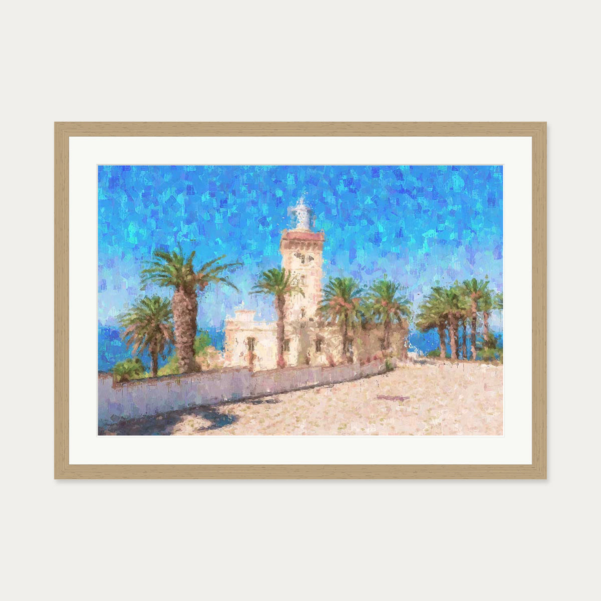 Cape Spartel Morocco Art Print — 50 x 70 cm — Oak Frame