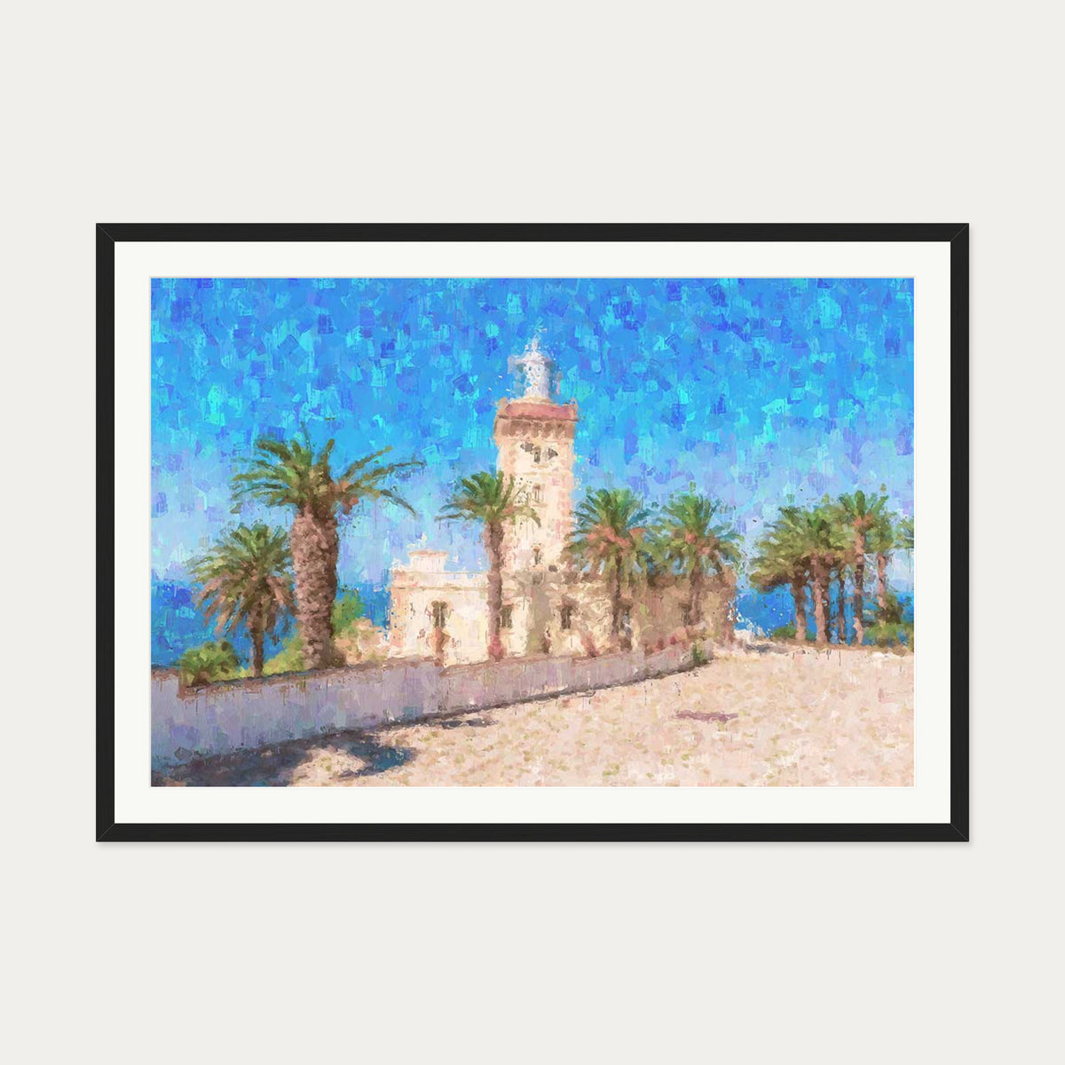 Cape Spartel Morocco Art Print — 70 x 100 cm — Black Frame