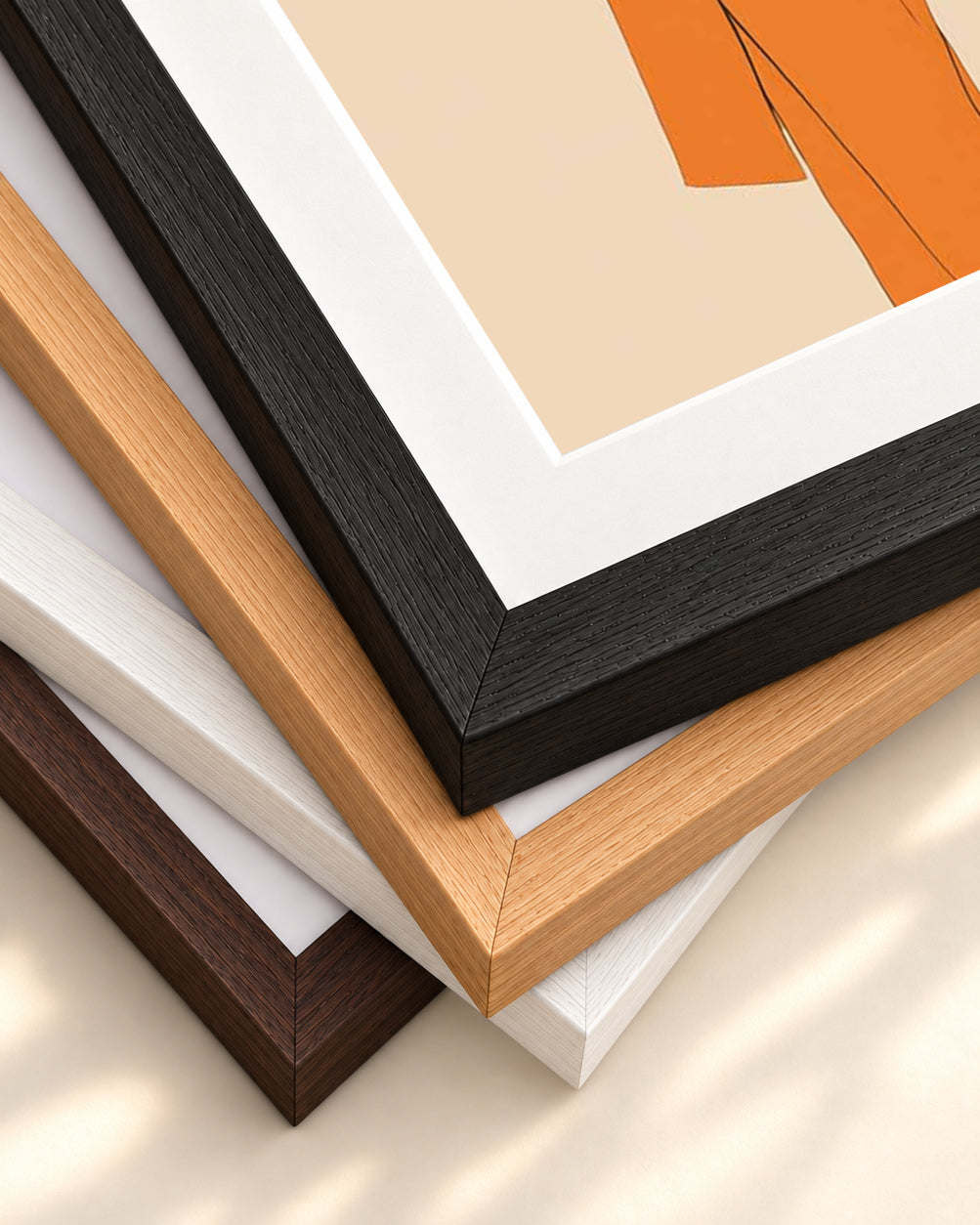 Cathy Art Print — framed print corner with 5 cm mount and bevel
