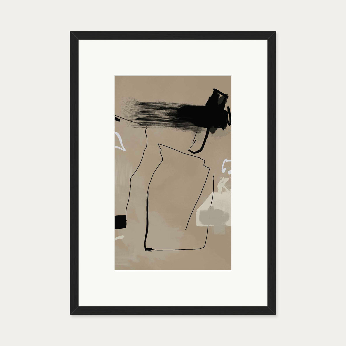Cave Drawings I Art Print — 50 x 70 cm — Black Frame