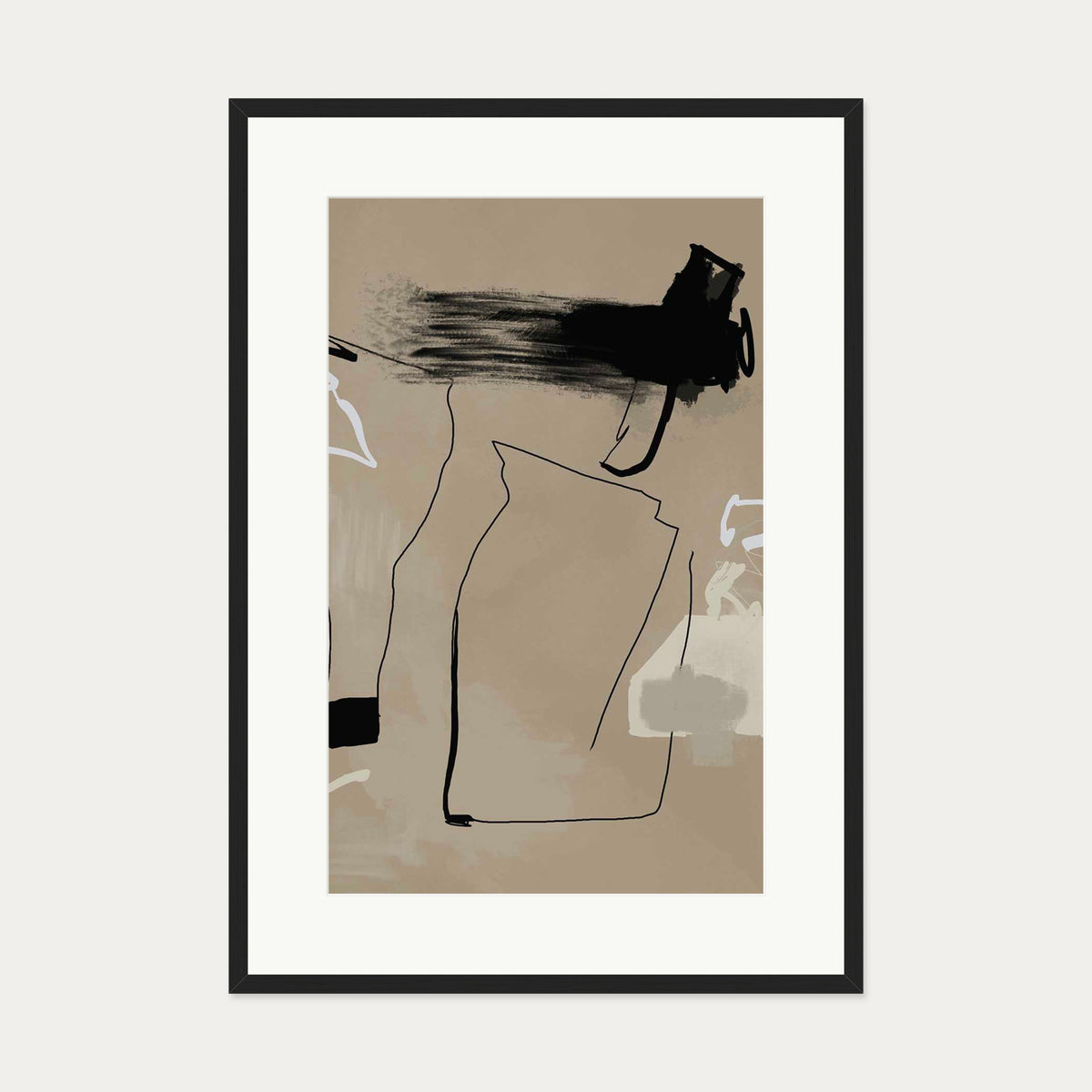Cave Drawings I Art Print — 70 x 100 cm — Black Frame