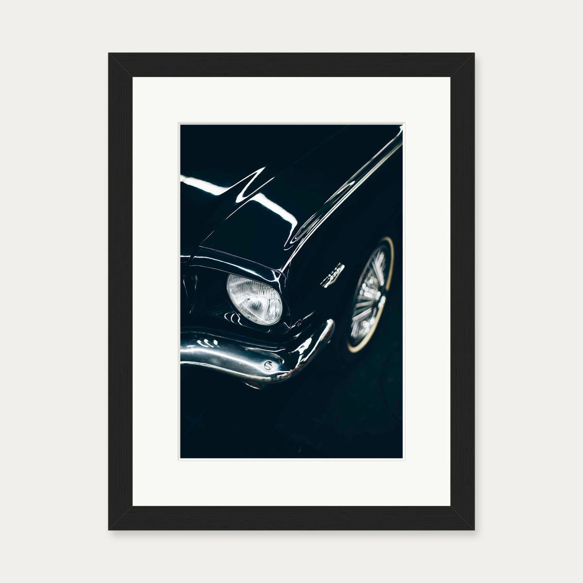 Classic Car Wall Art Print — 30 x 40 cm — Black Frame