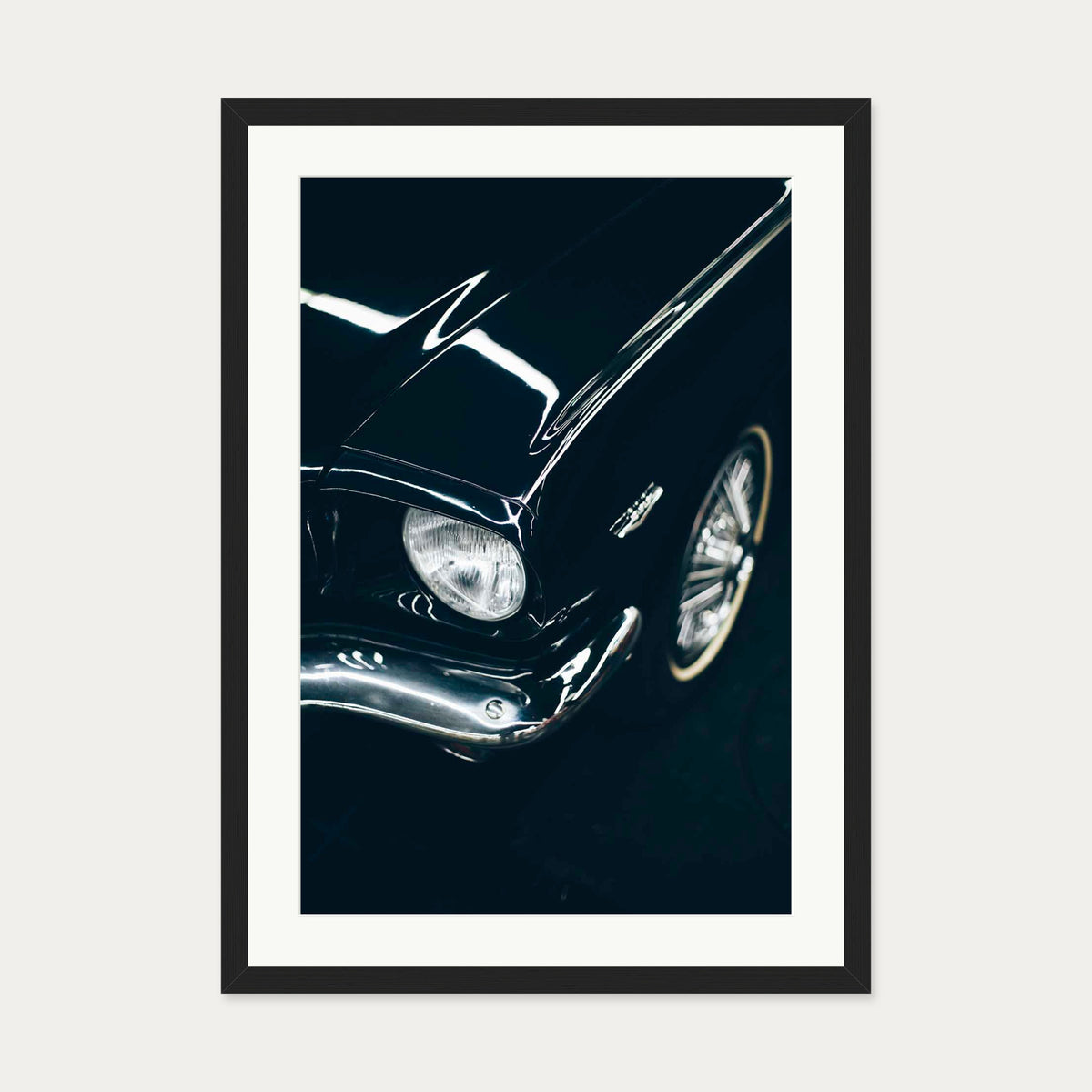Classic Car Wall Art Print — 50 x 70 cm — Black Frame