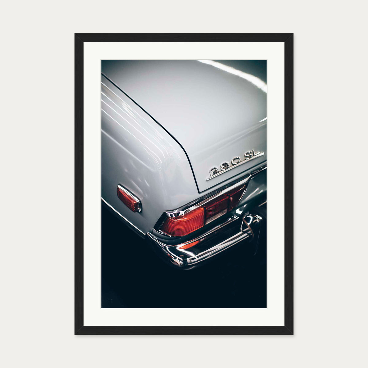 Classic Mercedes Wall Art Print — 50 x 70 cm — Black Frame