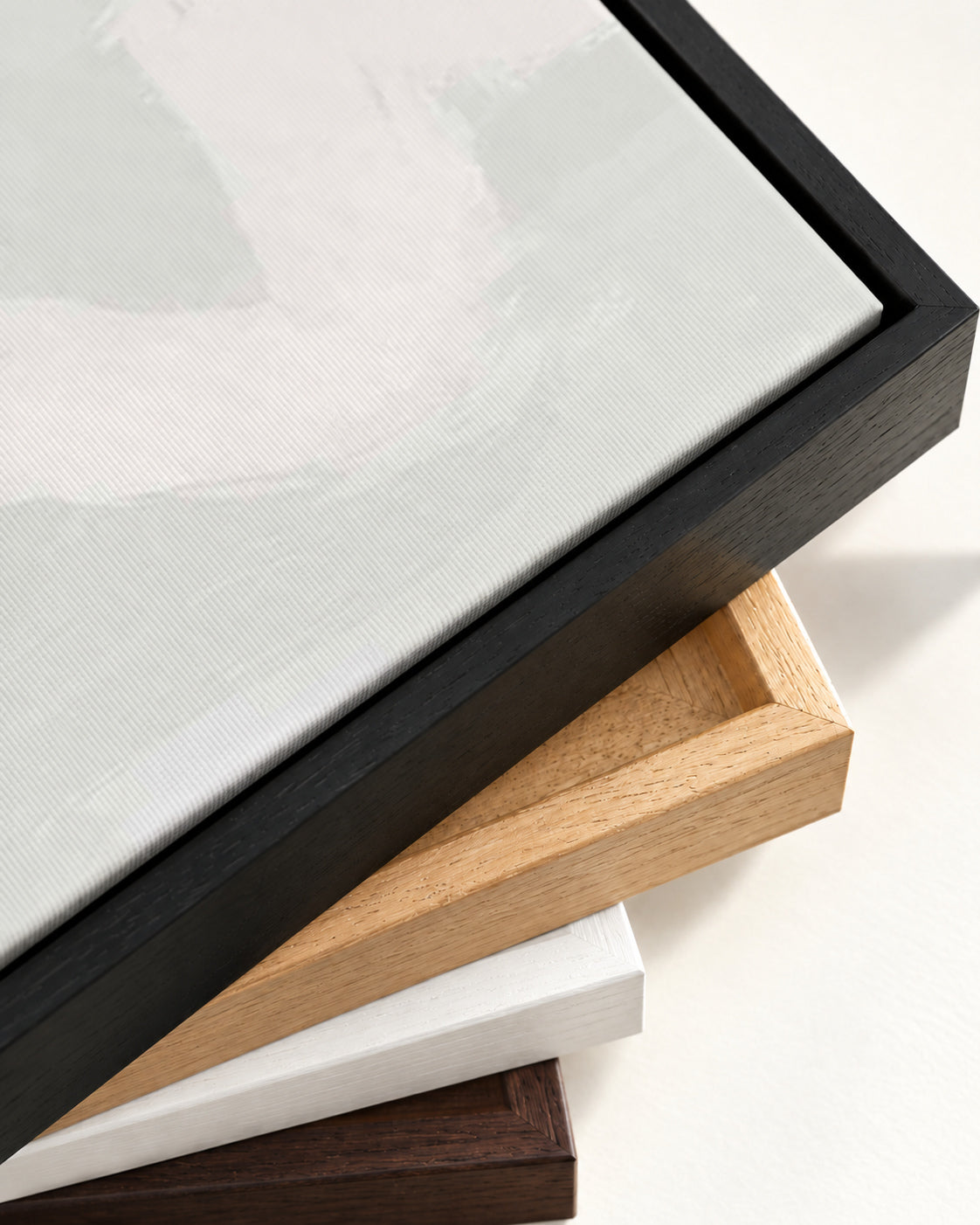 Cloud Canvas Art — framed canvas corner and wrapped canvas detail