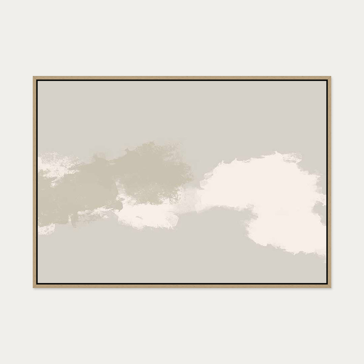 Cloudy Bay Canvas Art — 70 x 100 cm — Oak Frame