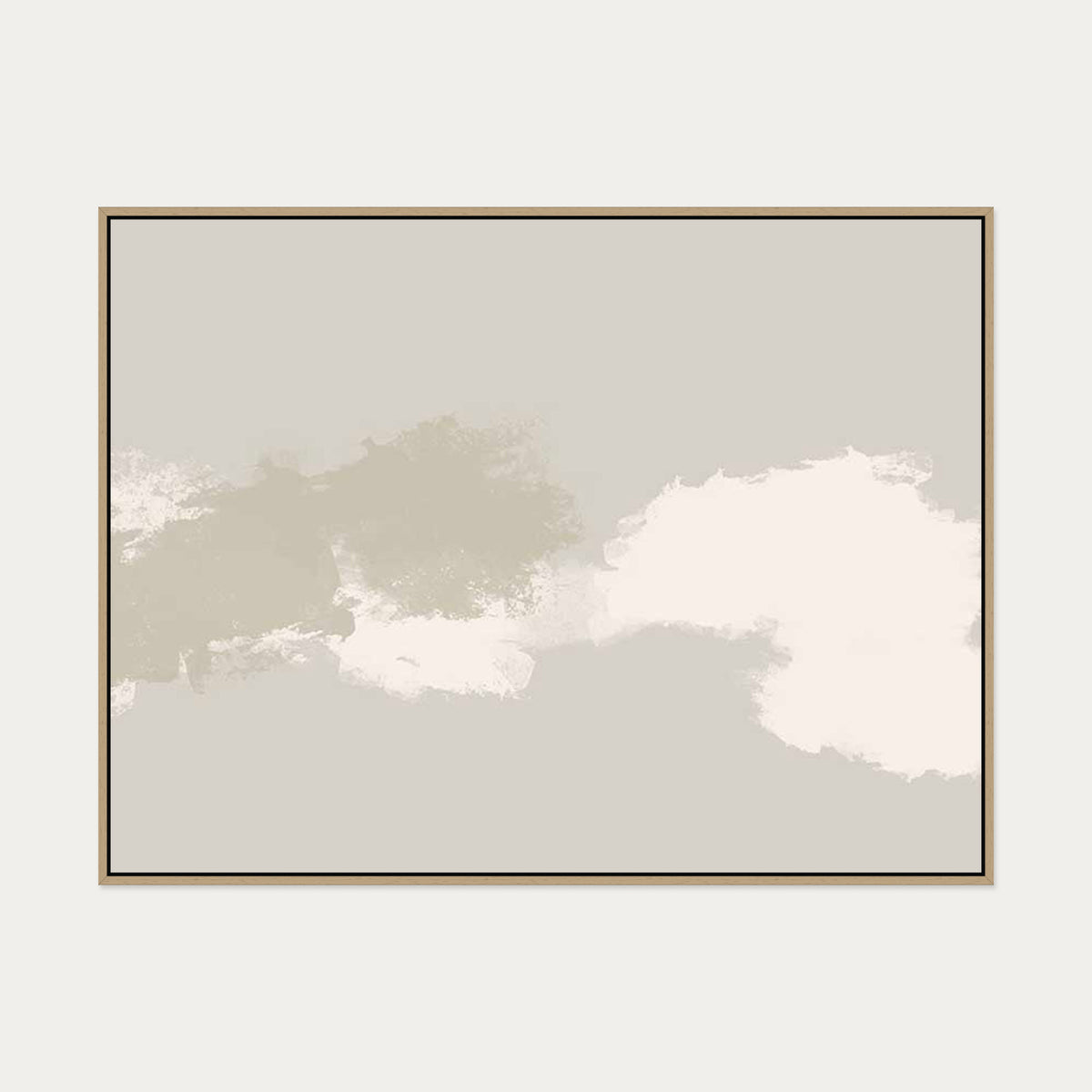 Cloudy Bay Canvas Art — 90 x 120 cm — Oak Frame