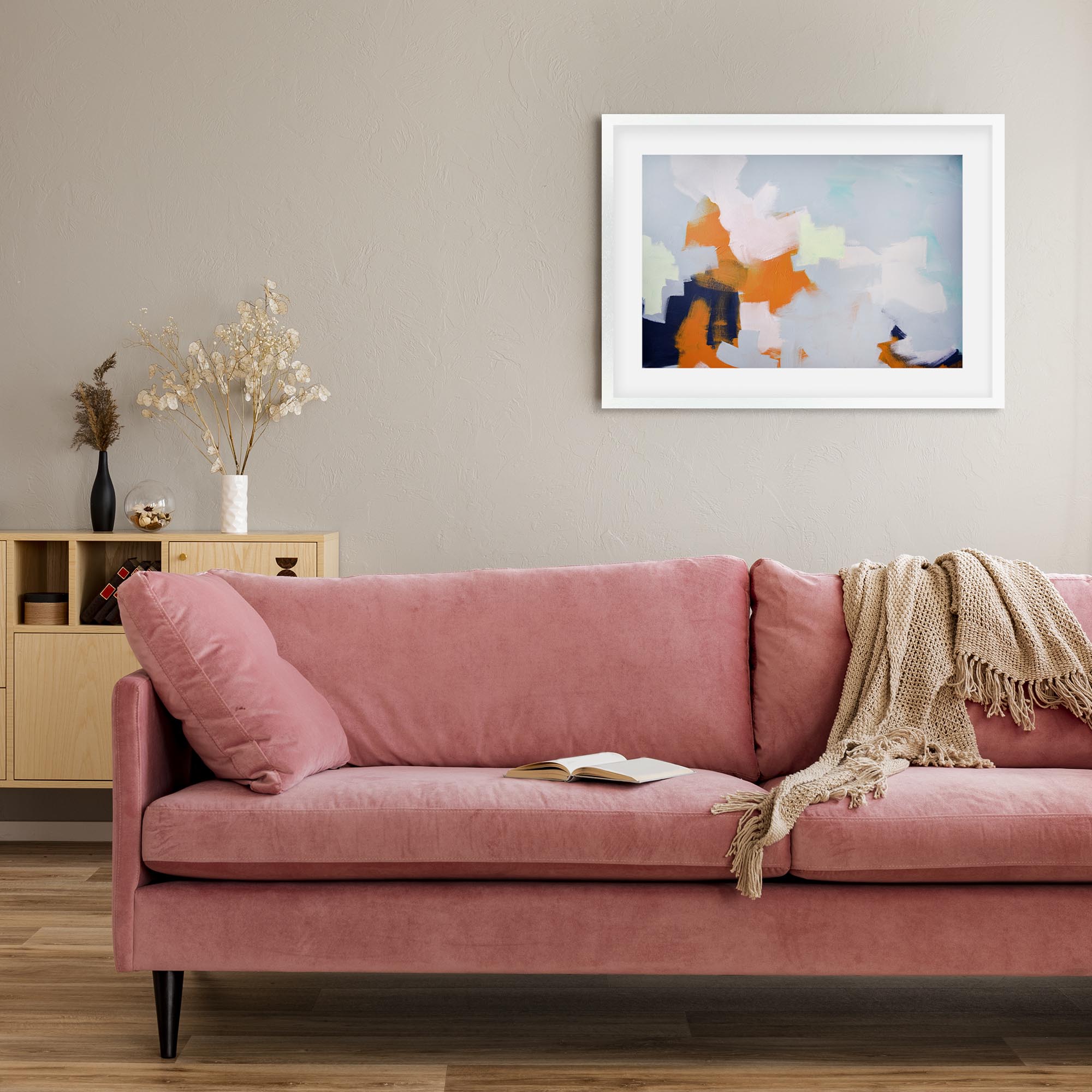 Abstract Clouds Framed Art