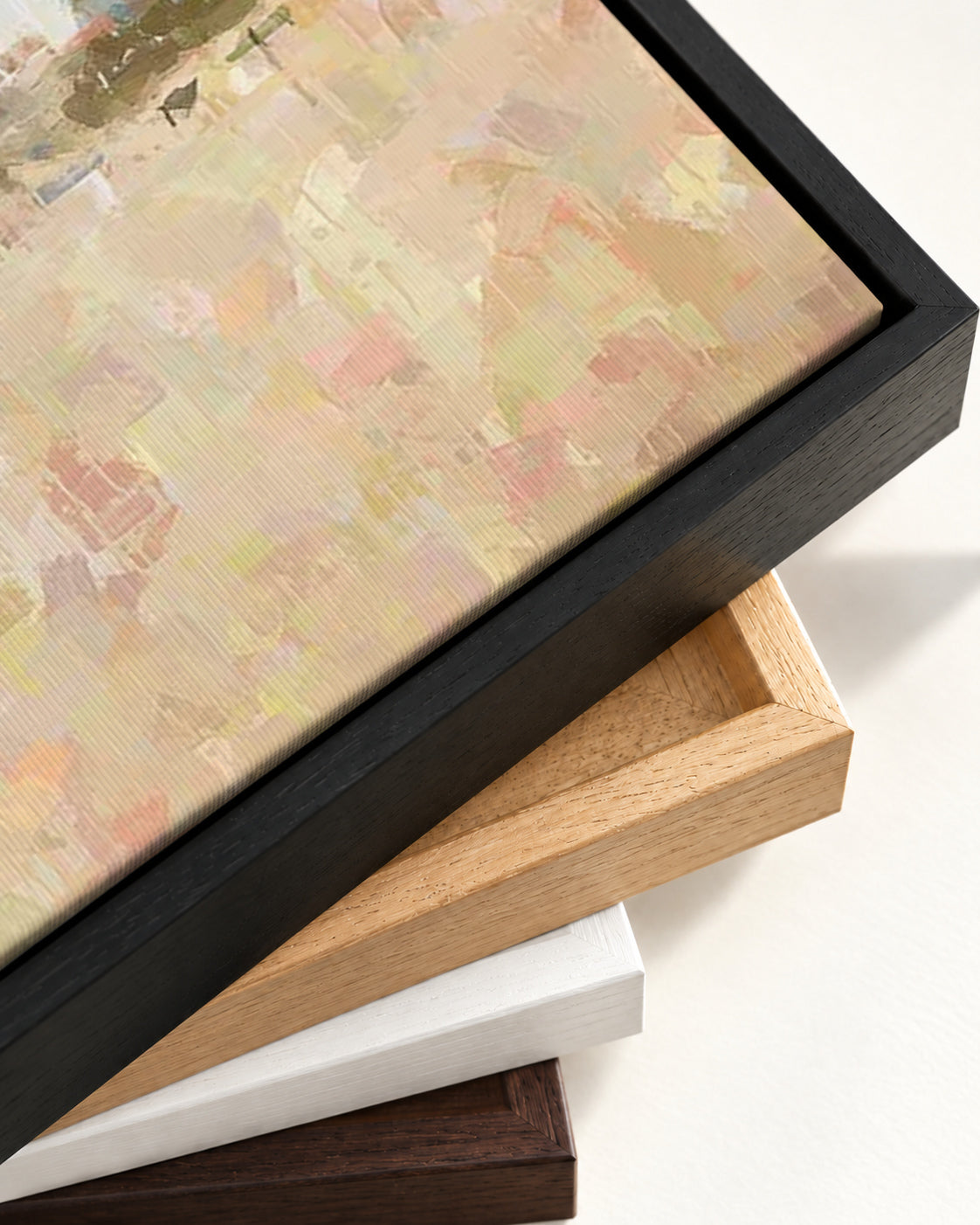 Coastal Bliss Canvas Art — framed canvas corner and wrapped canvas detail