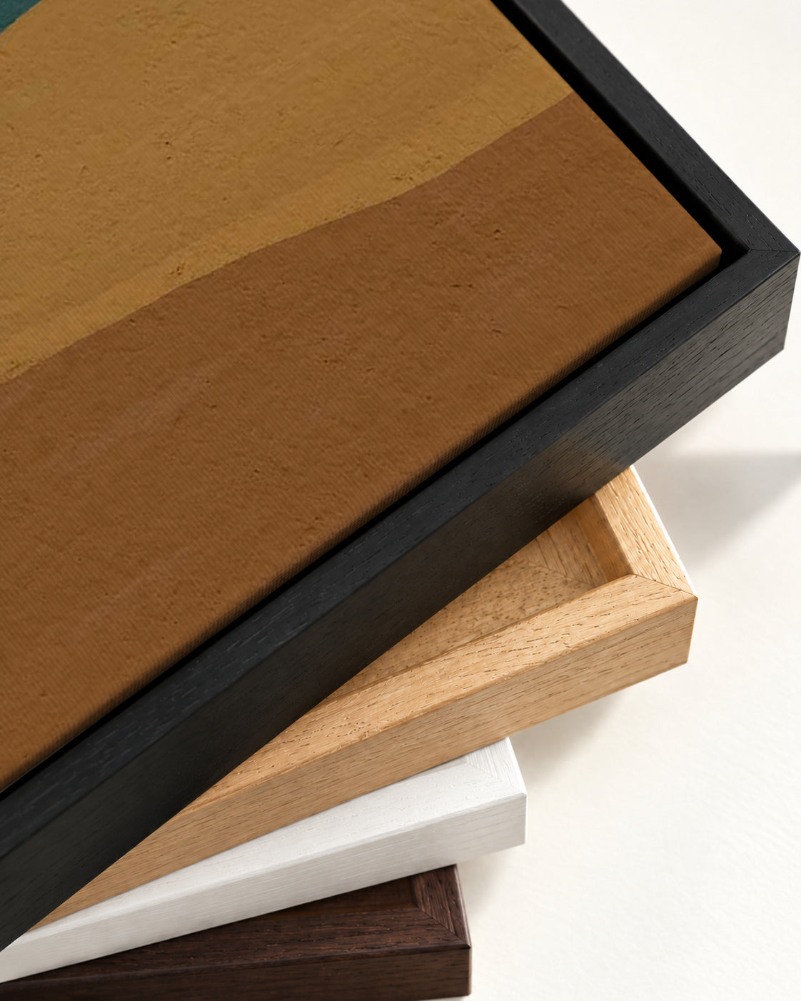 Coastal Sandy Beach Canvas Art — framed canvas corner and wrapped canvas detail