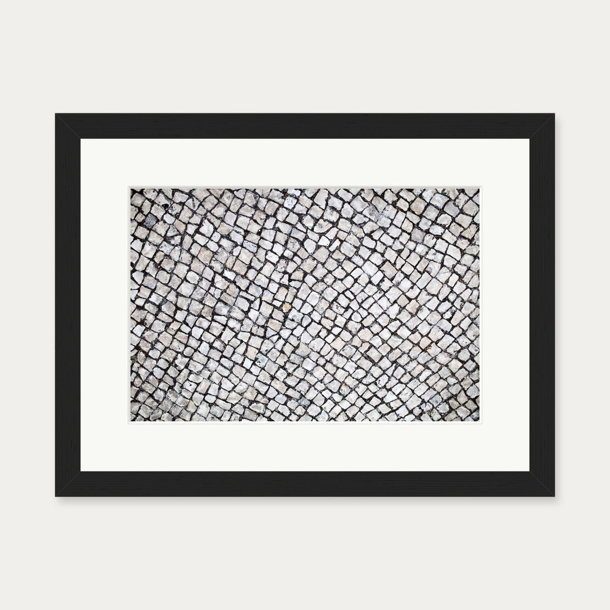 Cobalt Pavement Wall Art Print — 30 x 40 cm — Black Frame