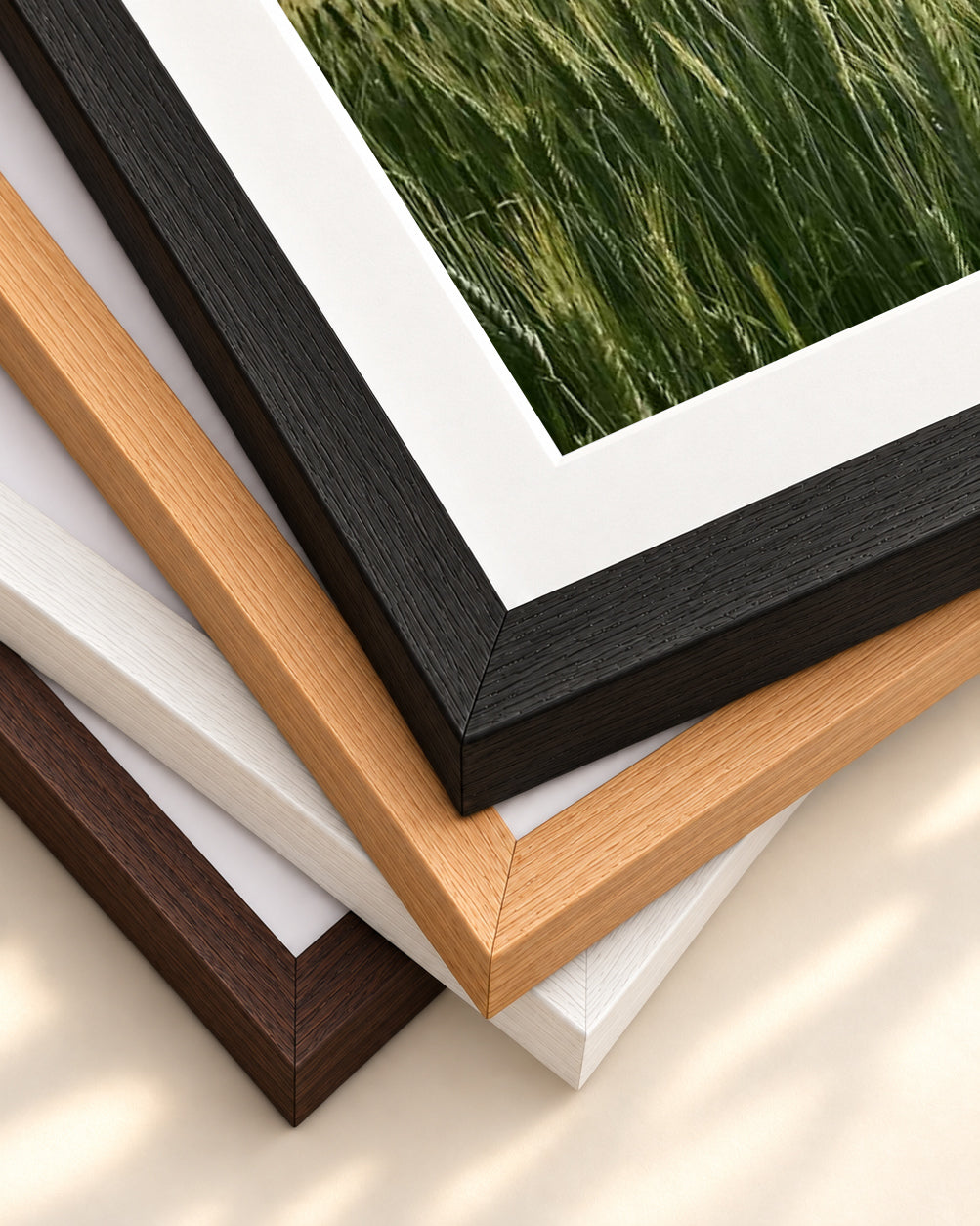 Collage Landscape Art Print — framed print corner with 5 cm mount and bevel