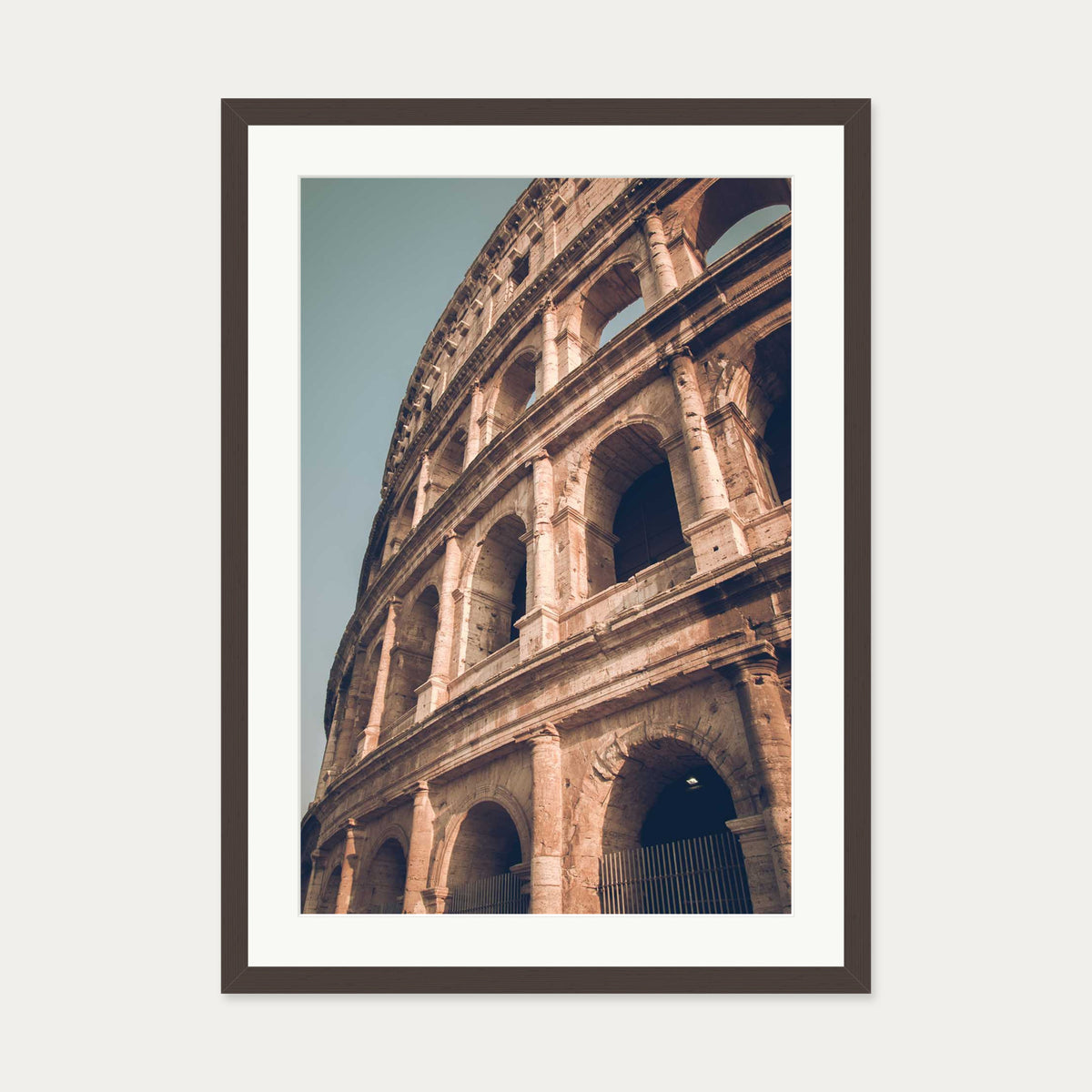 Colosseum Art Print — 50 x 70 cm — Brown Frame