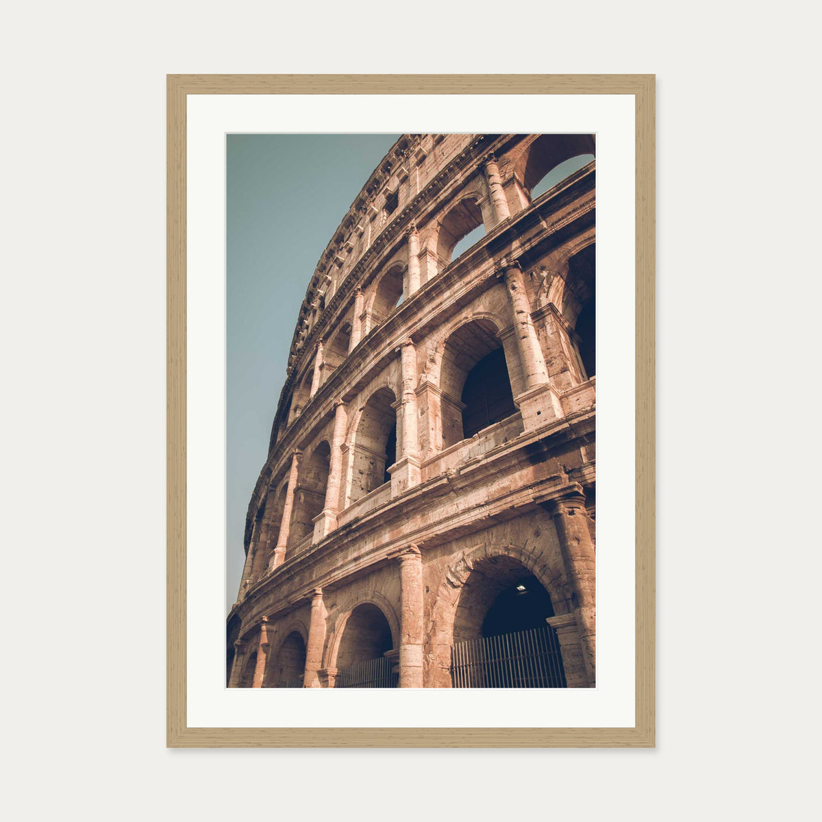 Colosseum Art Print — 50 x 70 cm — Oak Frame
