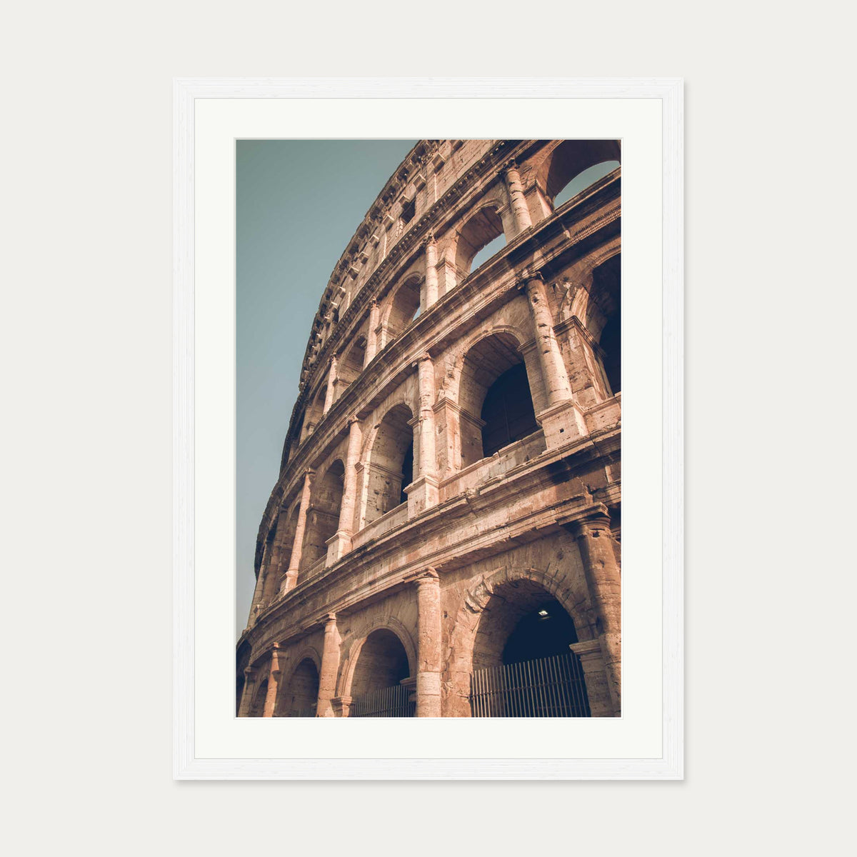 Colosseum Art Print — 50 x 70 cm — White Frame