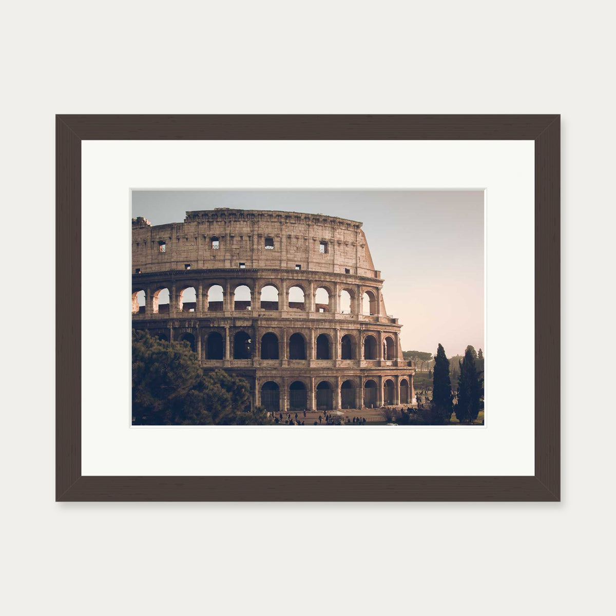 Colosseum II Art Print — 30 x 40 cm — Brown Frame
